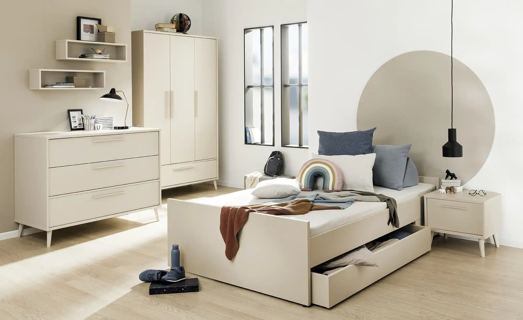 Thumbnail - PAIDI Kleiderschrank  Eefje ¦ beige ¦ Maße (cm): B: 123,5 H: 203,5 T: 57.1 Baby > Babymöbel > Babykleiderschränke - Höff...