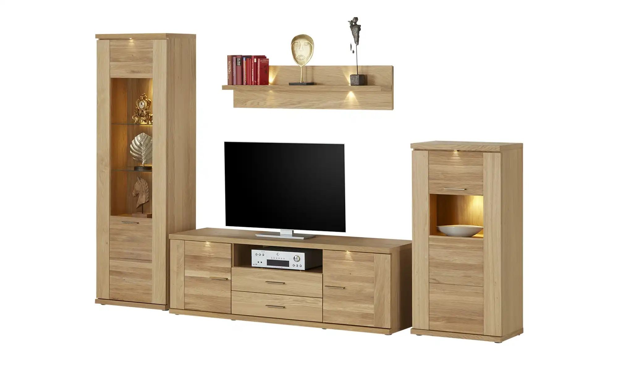 Woodford Wohnkombination  London ¦ holzfarben ¦ Maße (cm): B: 310 H: 208 T: günstig online kaufen