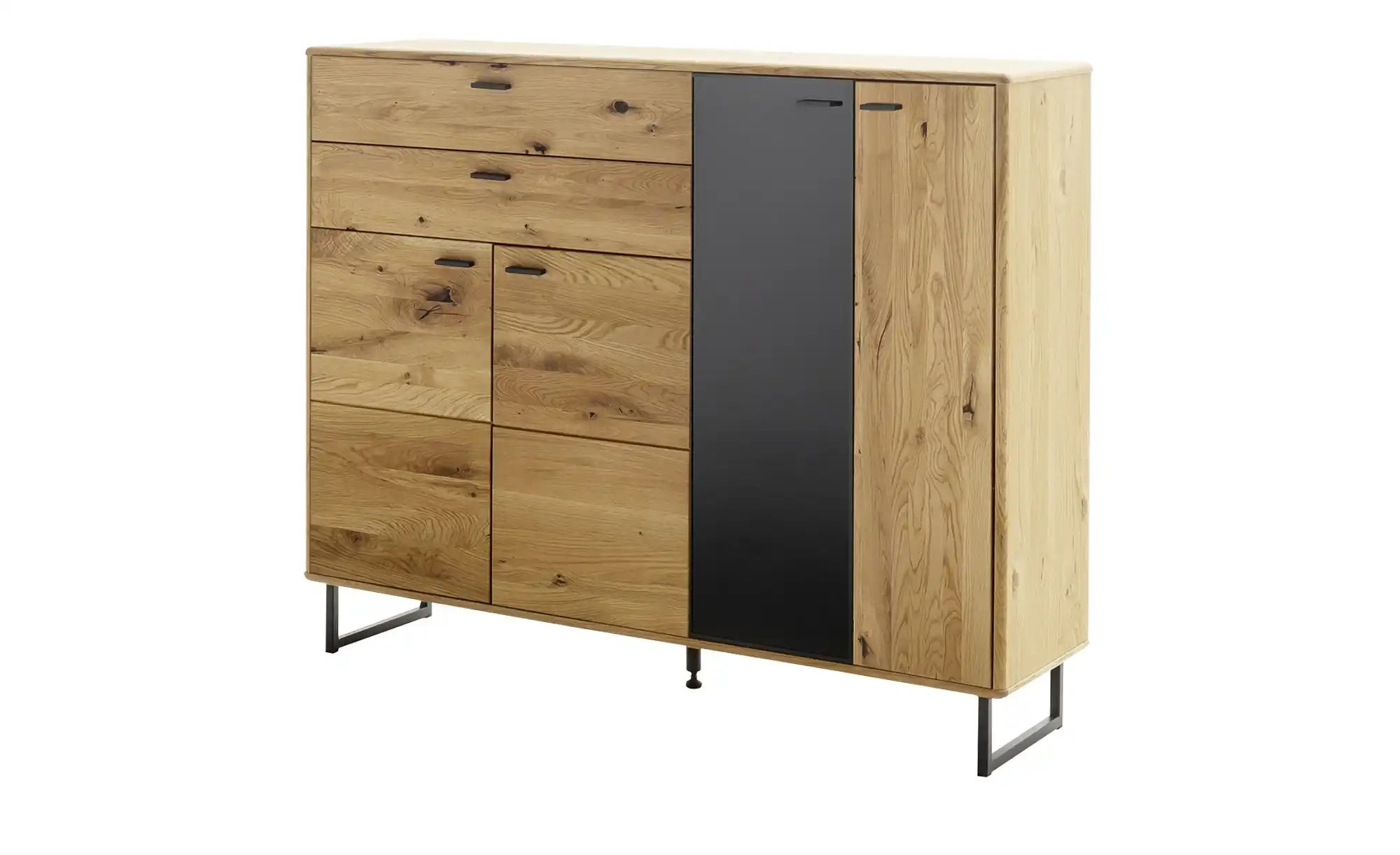 MCA furniture Vitrine Highboard Arezzo, Wildeiche / anthrazit günstig online kaufen