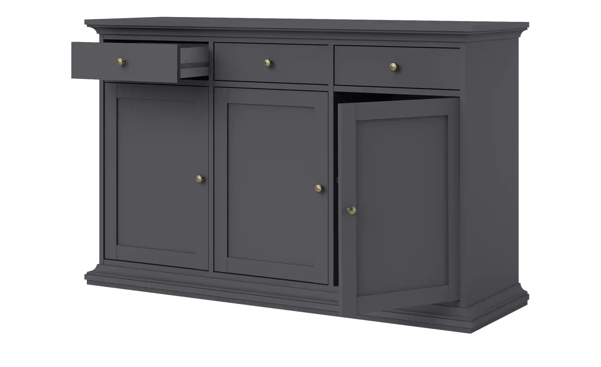 Thumbnail - Buffet-Unterteil Chester ¦ schwarz ¦ Maße (cm): B: 143,7 H: 91,7 T: 46.1 Kommoden & Sideboards > Highboards - Höffner