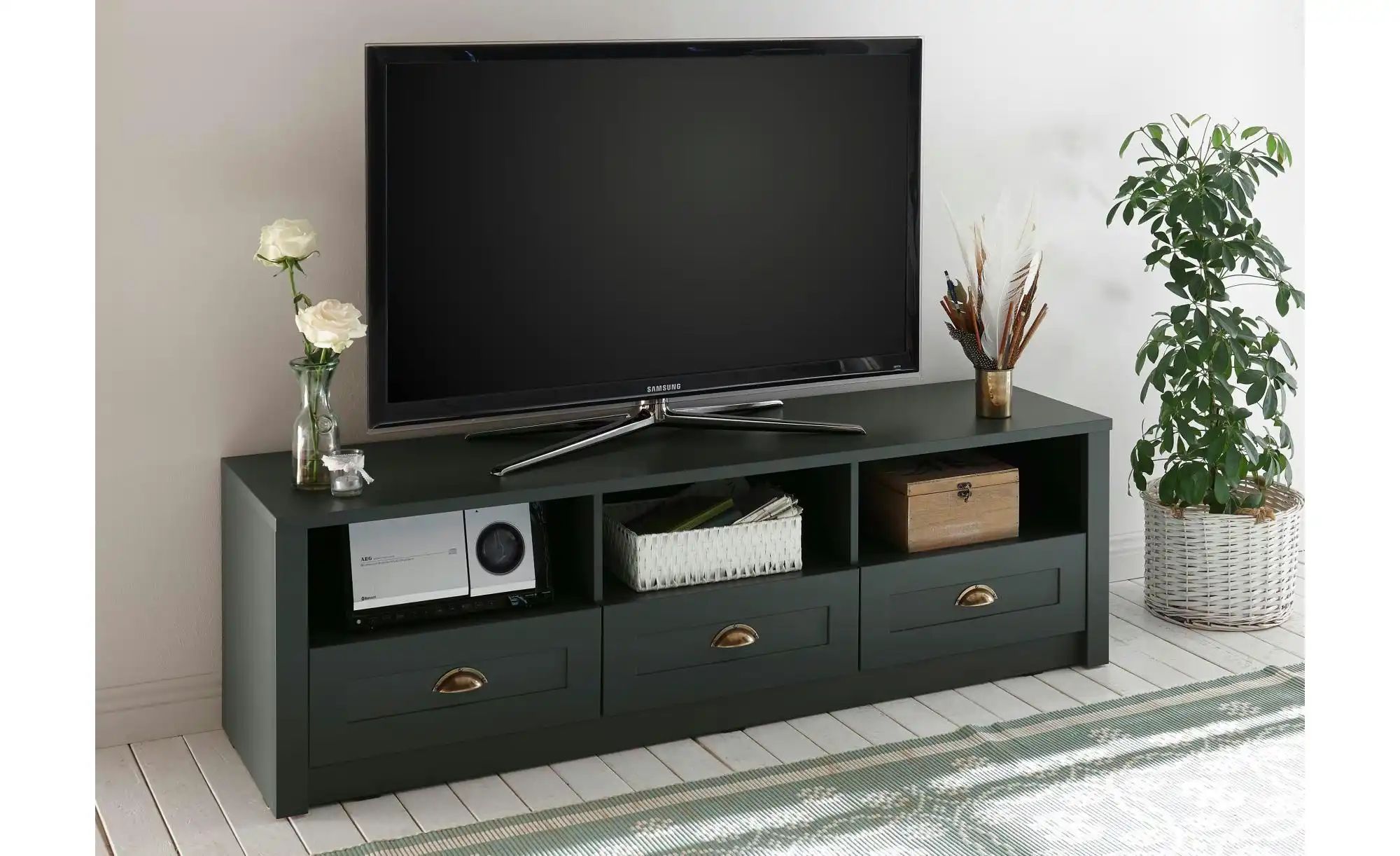 Thumbnail - Wohnwand Verde ¦ grün ¦ Maße (cm): B: 230 H: 198 Kommoden & Sideboards > Wohnwände - Höffner