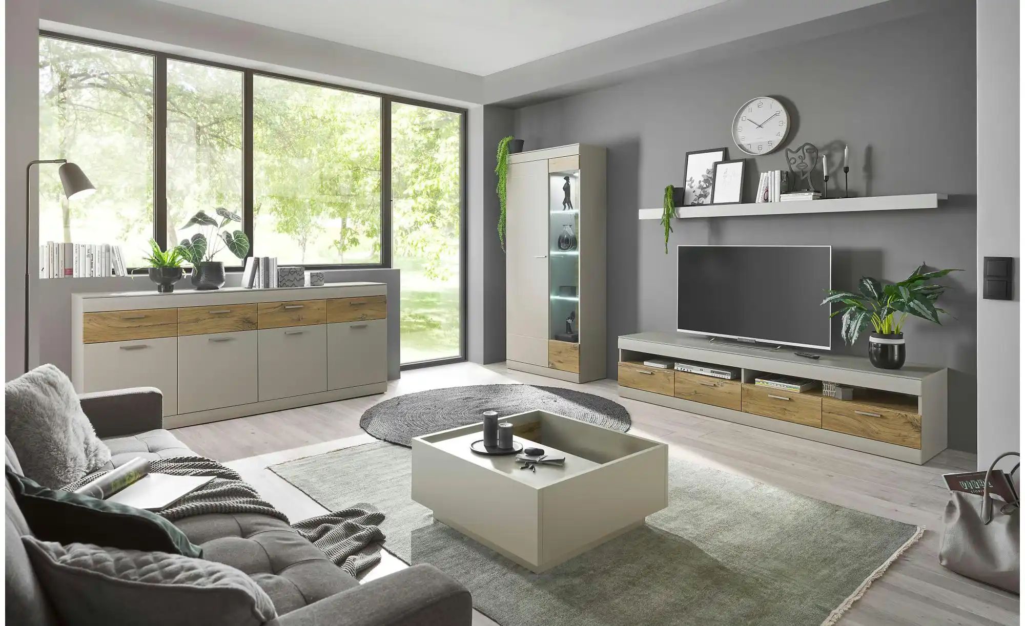 Thumbnail - Sideboard  Siero ¦ grau ¦ Maße (cm): B: 200 H: 42 Kommoden & Sideboards > Sideboards - Höffner