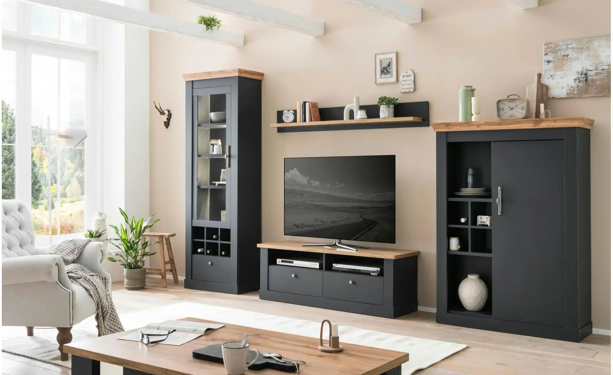 Thumbnail - Lowboard Calella ¦ grau ¦ Maße (cm): B: 135 H: 51 T: 45.0 Kommoden & Sideboards > Lowboards - Höffner