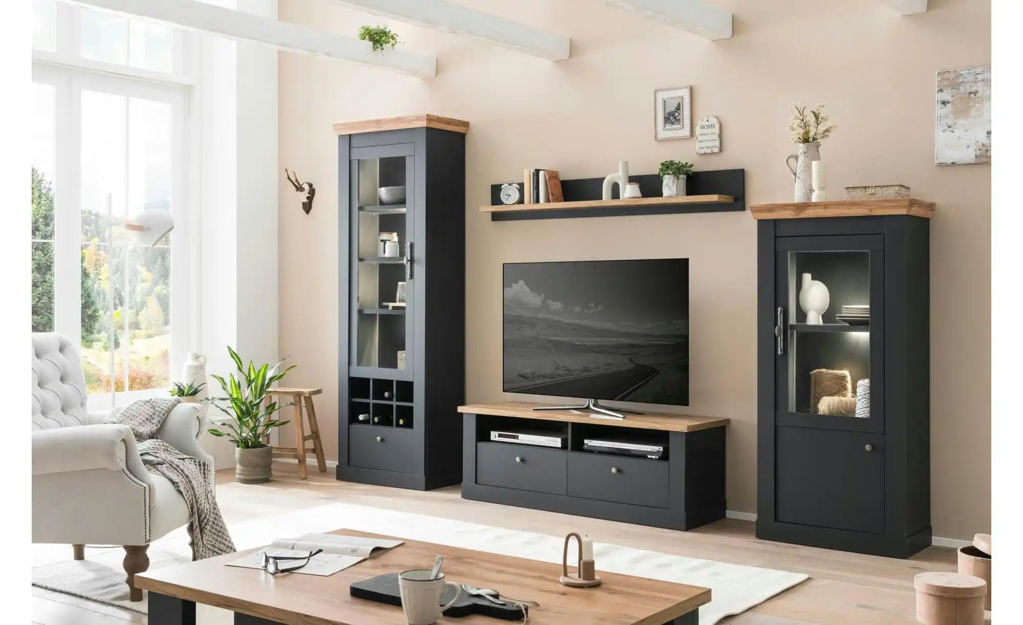 Thumbnail - Lowboard Calella ¦ grau ¦ Maße (cm): B: 135 H: 51 T: 45.0 Kommoden & Sideboards > Lowboards - Höffner