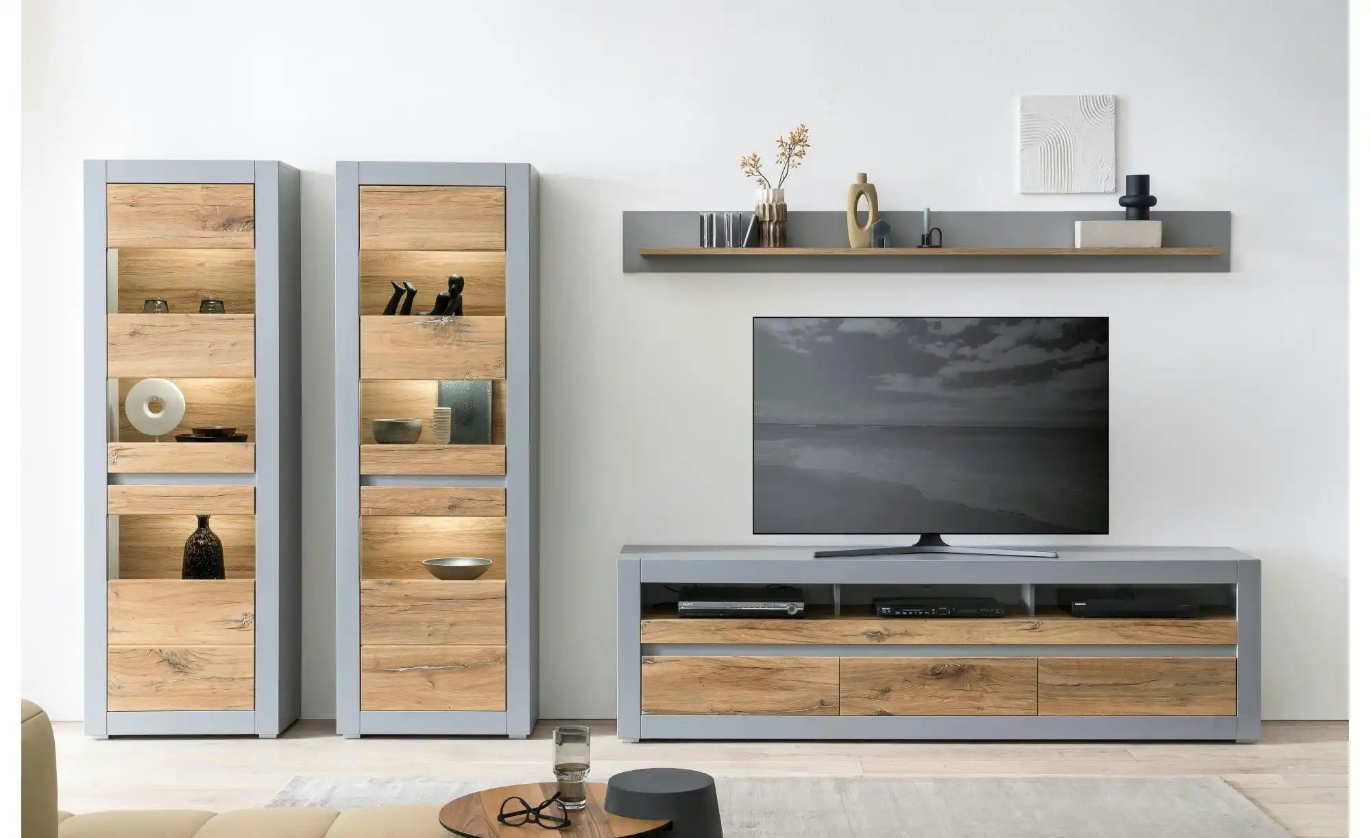 Thumbnail - Lowboard  Cabanes ¦ grau ¦ Maße (cm): B: 217 H: 42 Kommoden & Sideboards > Lowboards - Höffner