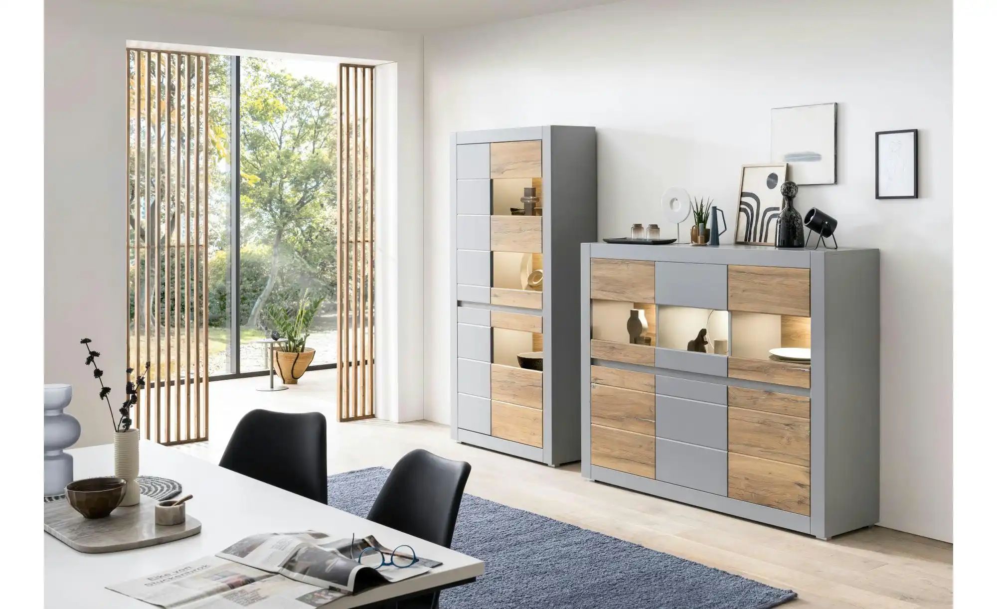 Highboard  Cabanes ¦ grau ¦ Maße (cm): B: 165 H: 42 Kommoden & Sideboards > günstig online kaufen