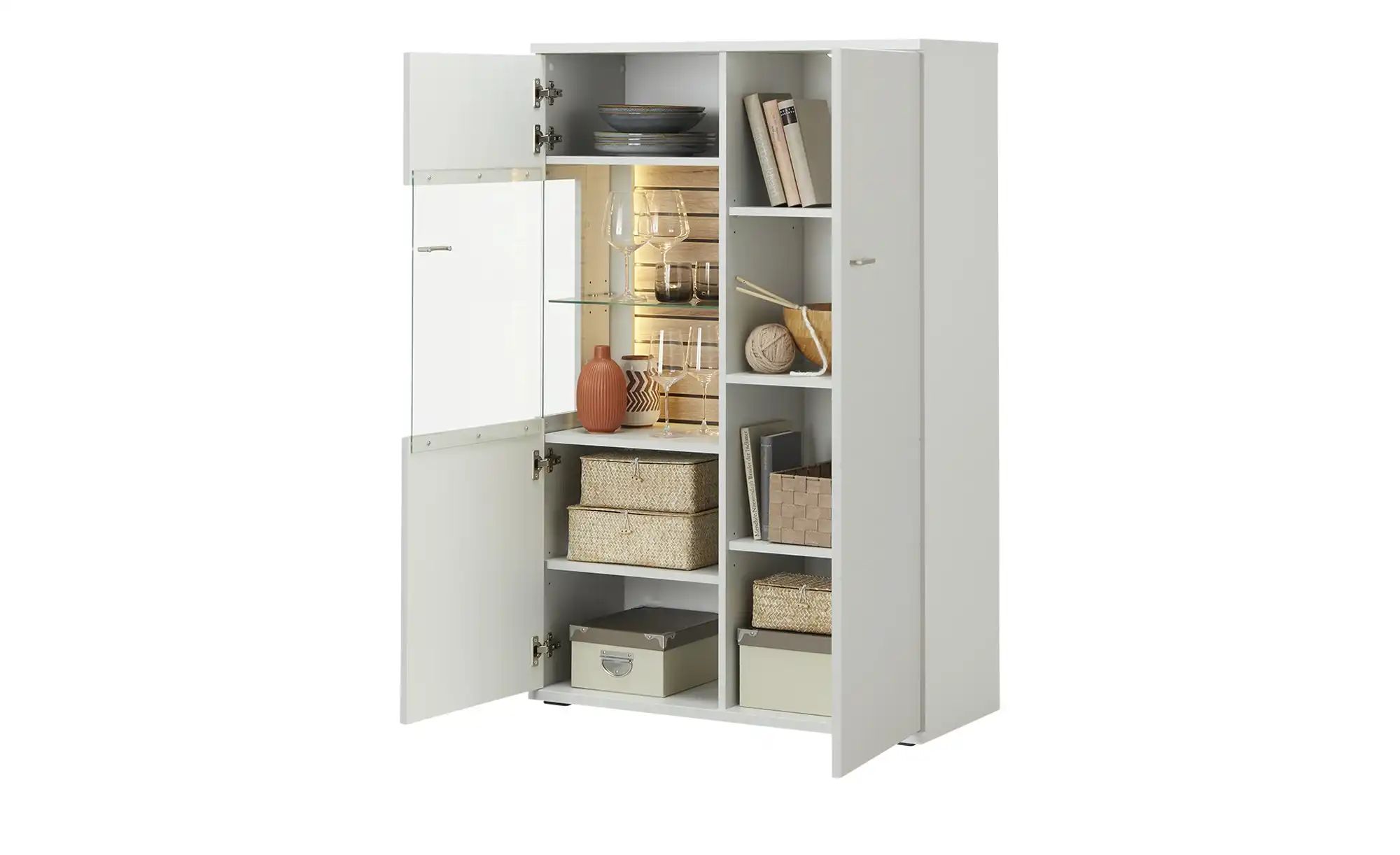 uno Highboard  Amelia ¦ weiß ¦ Maße (cm): B: 90 H: 138 T: 38.0 Kommoden & S günstig online kaufen