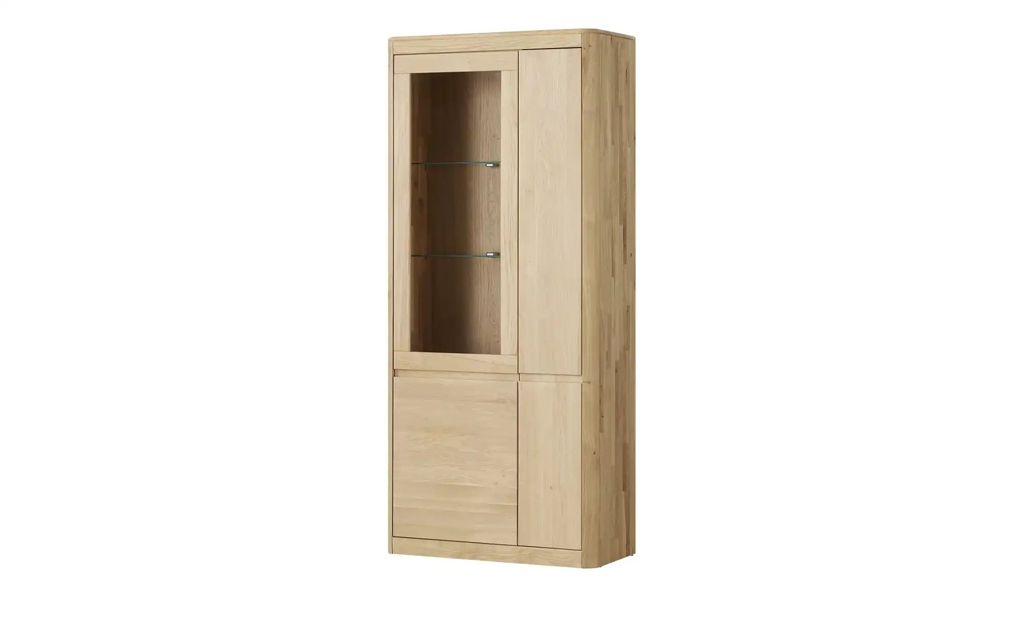 Woodford Vitrine  Barton ¦ holzfarben ¦ Maße (cm): B: 90 H: 200 T: 41 Schrä günstig online kaufen