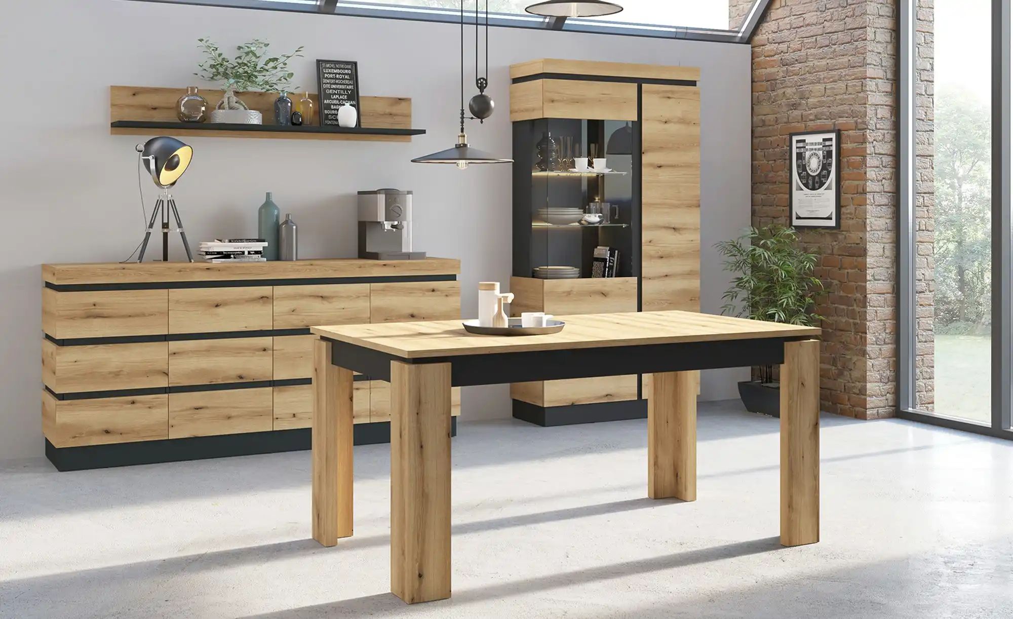 Sideboard  Savoca ¦ holzfarben ¦ Maße (cm): B: 201 H: 93 T: 45.0 Kommoden & günstig online kaufen