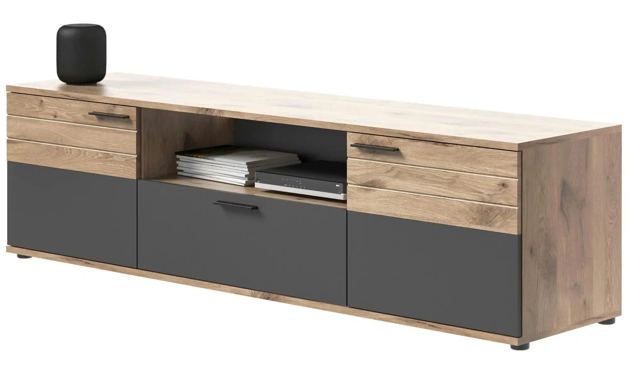 Lowboard ¦ grau ¦ Maße (cm): B: 194 H: 53 Kommoden & Sideboards > Lowboards günstig online kaufen