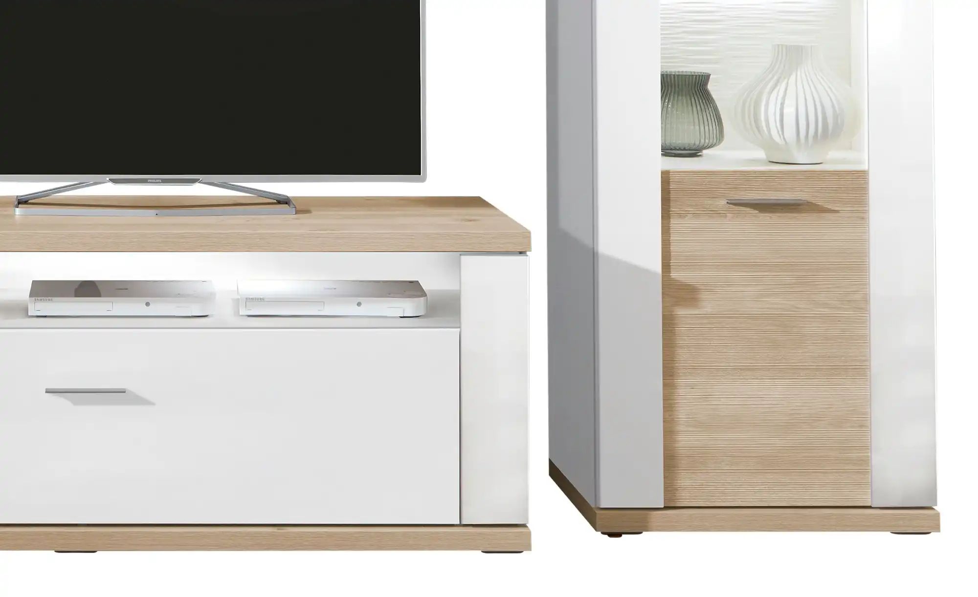 Thumbnail - uno Wohnkombination Titan ¦ weiß ¦ Maße (cm): B: 303 H: 207 T: 52.0 Kommoden & Sideboards > Wohnwände - Höffner