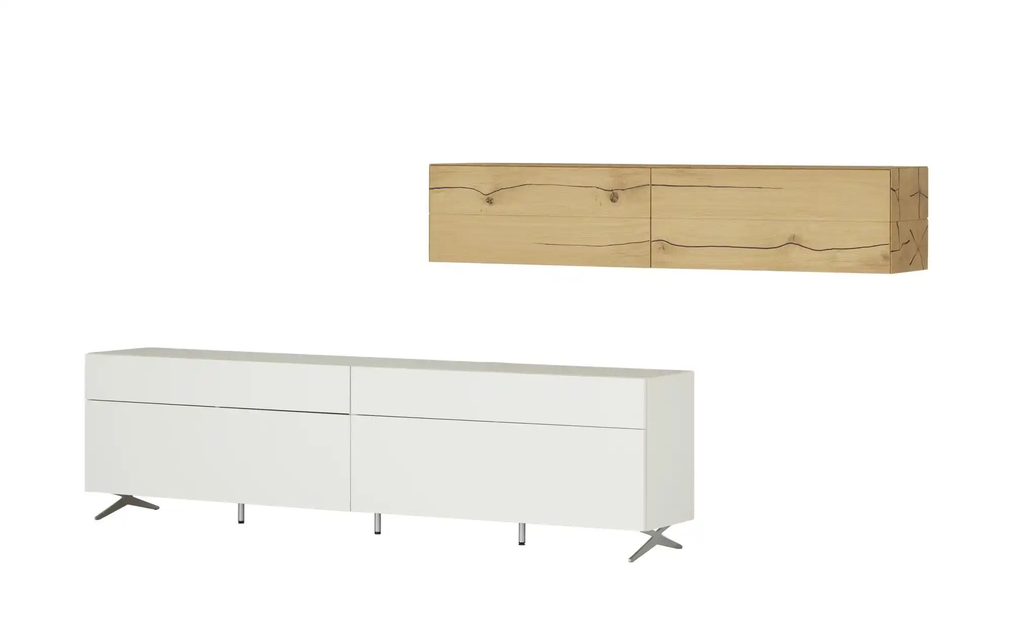 Wohnwert Wohnkombination  Media Design ¦ weiß ¦ Maße (cm): B: 363 H: 145 T: günstig online kaufen