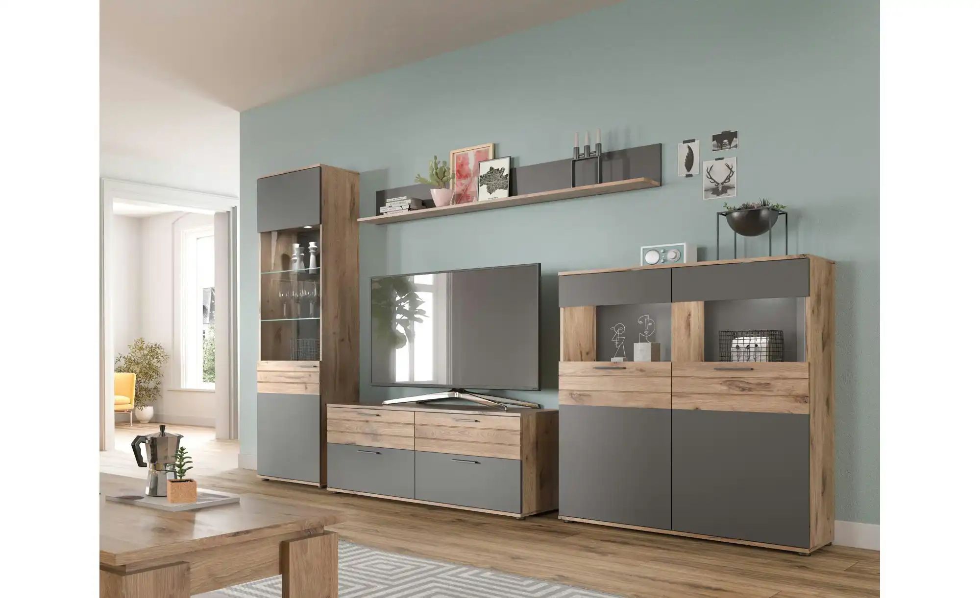 Thumbnail - Lowboard  Monsano ¦ grau ¦ Maße (cm): B: 130 H: 53 Kommoden & Sideboards > Lowboards - Höffner