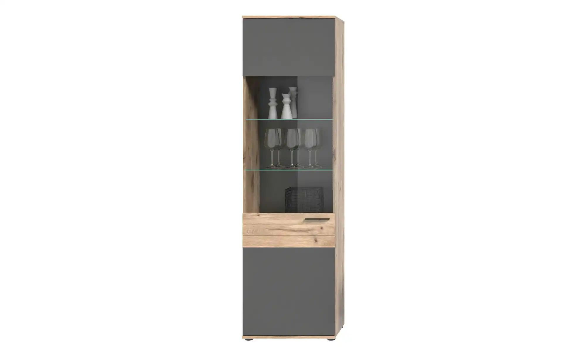 xonox.home Vitrine Vitrine Mason, Nox Oak / Basalt Grau günstig online kaufen