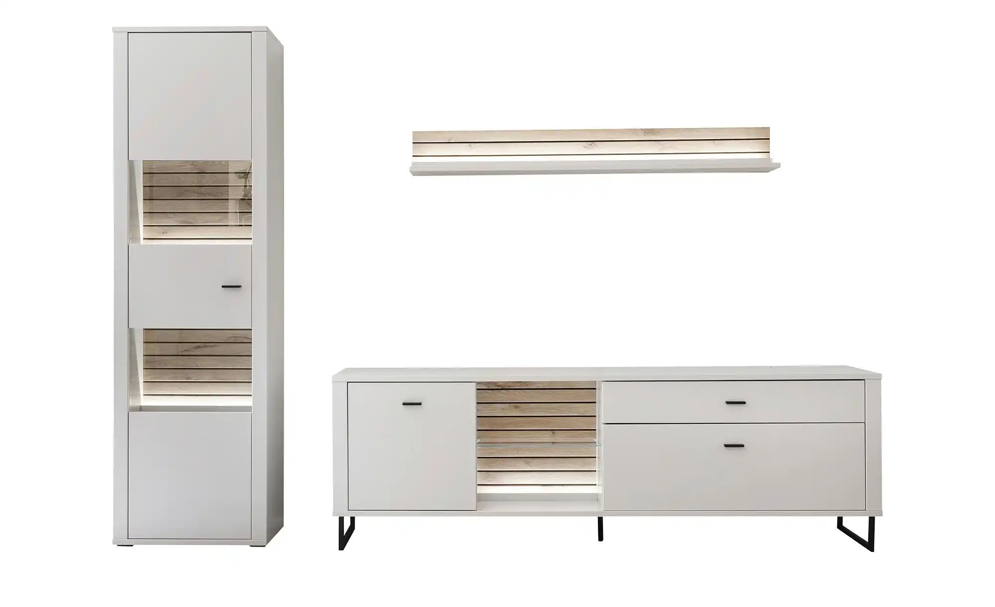 Thumbnail - uno Wohnkombination  Leni ¦ grau ¦ Maße (cm): B: 271 H: 206 T: 44.0 Kommoden & Sideboards > Wohnwände - Höffner