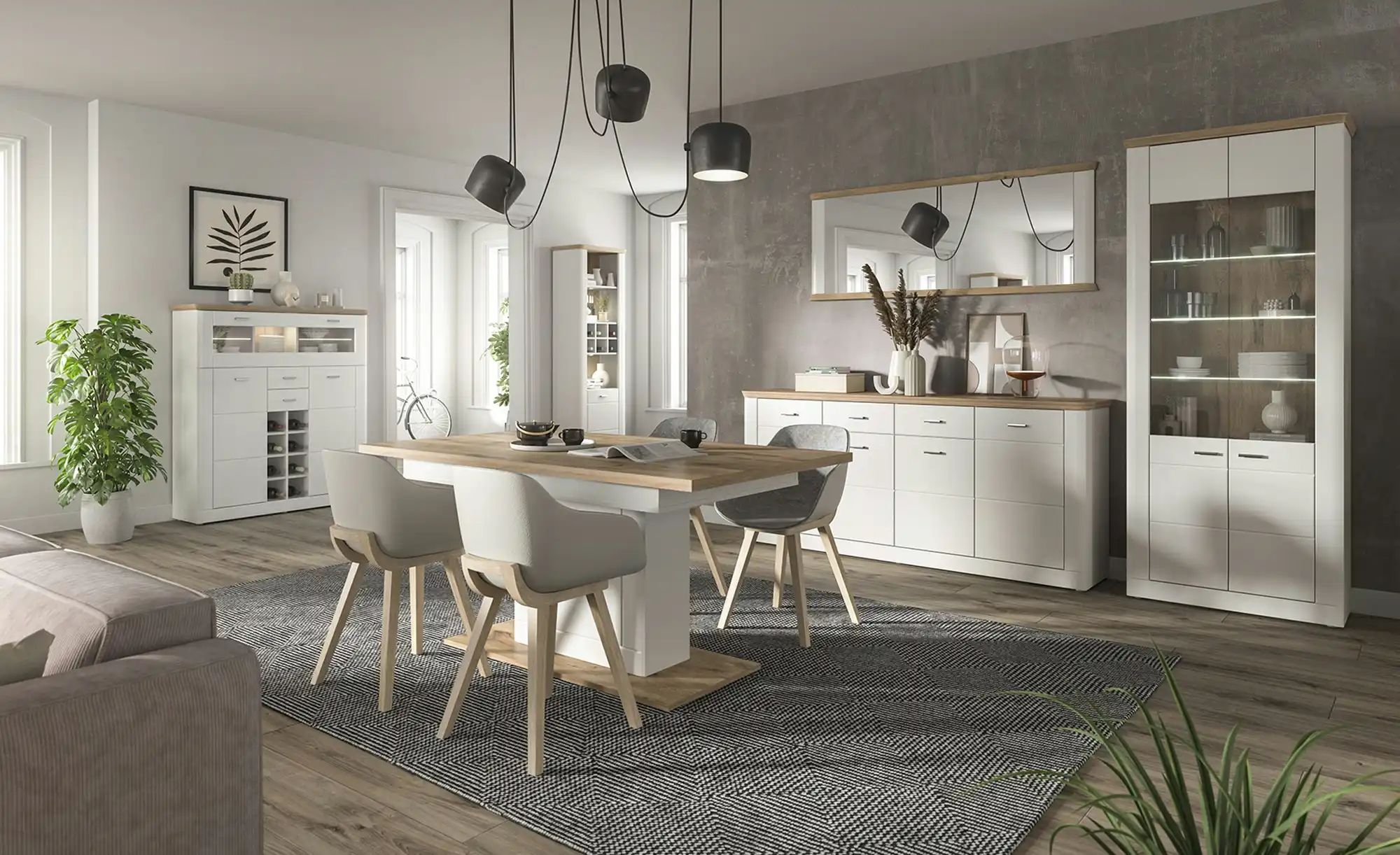 Barschrank  Accadia ¦ weiß ¦ Maße (cm): B: 124 H: 140 T: 37.0 Kommoden & Si günstig online kaufen