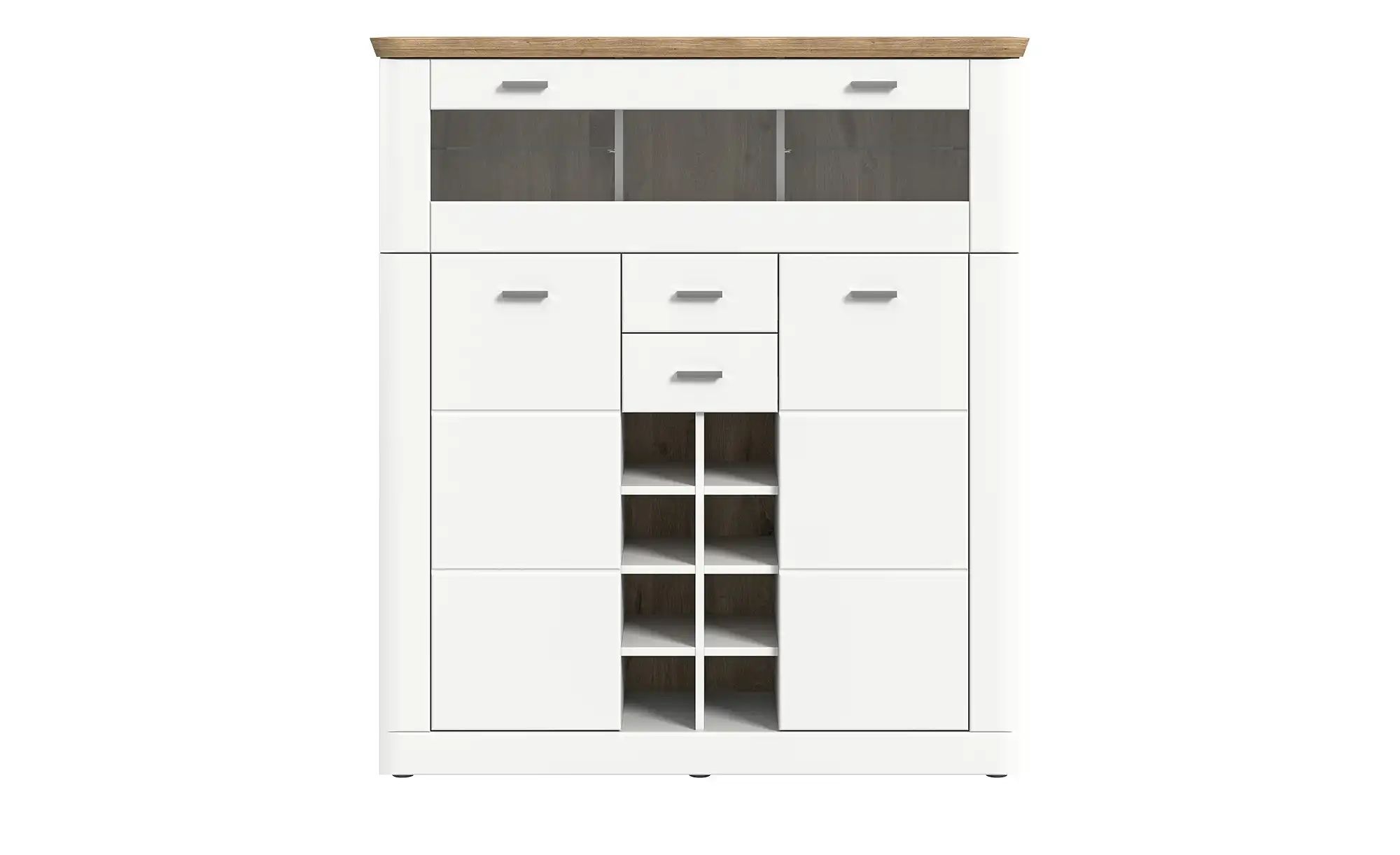 Thumbnail - Barschrank  Accadia ¦ weiß ¦ Maße (cm): B: 124 H: 140 T: 37.0 Kommoden & Sideboards > Highboards - Höffner