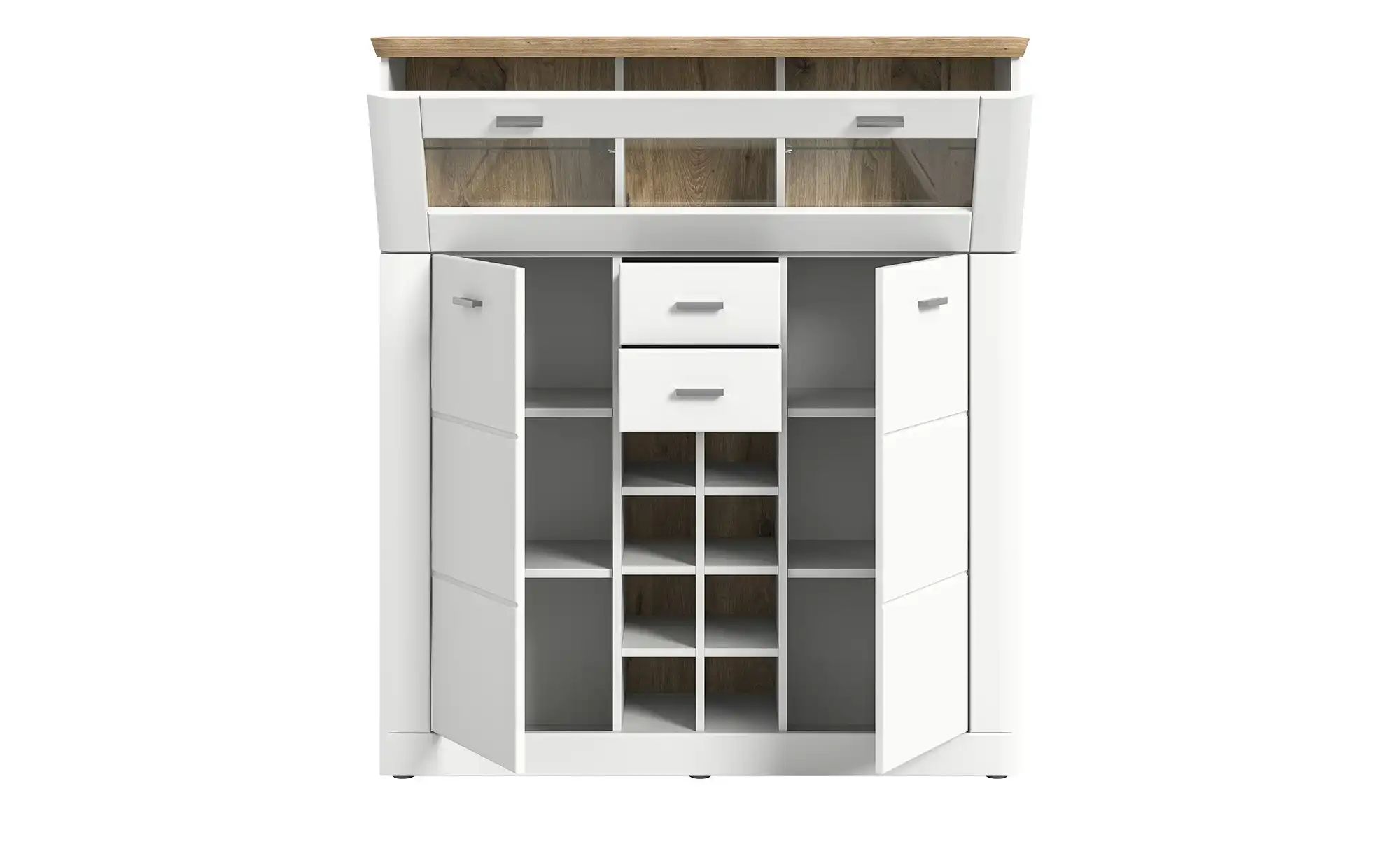 Thumbnail - Barschrank  Accadia ¦ weiß ¦ Maße (cm): B: 124 H: 140 T: 37.0 Kommoden & Sideboards > Highboards - Höffner