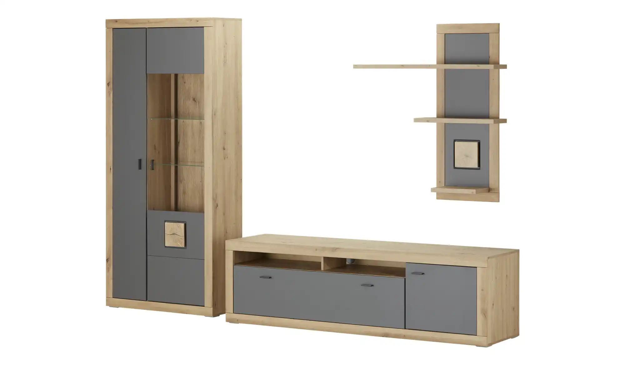uno Wohnkombination   Borkum ¦ holzfarben ¦ Maße (cm): B: 286 H: 191 T: 51. günstig online kaufen