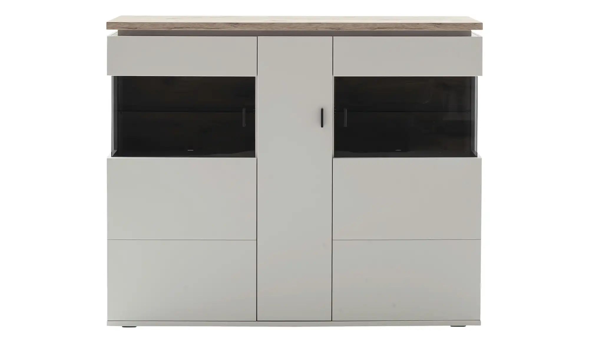 uno Highboard  Amantea ¦ grau ¦ Maße (cm): B: 150 H: 124 T: 37 Kommoden & S günstig online kaufen