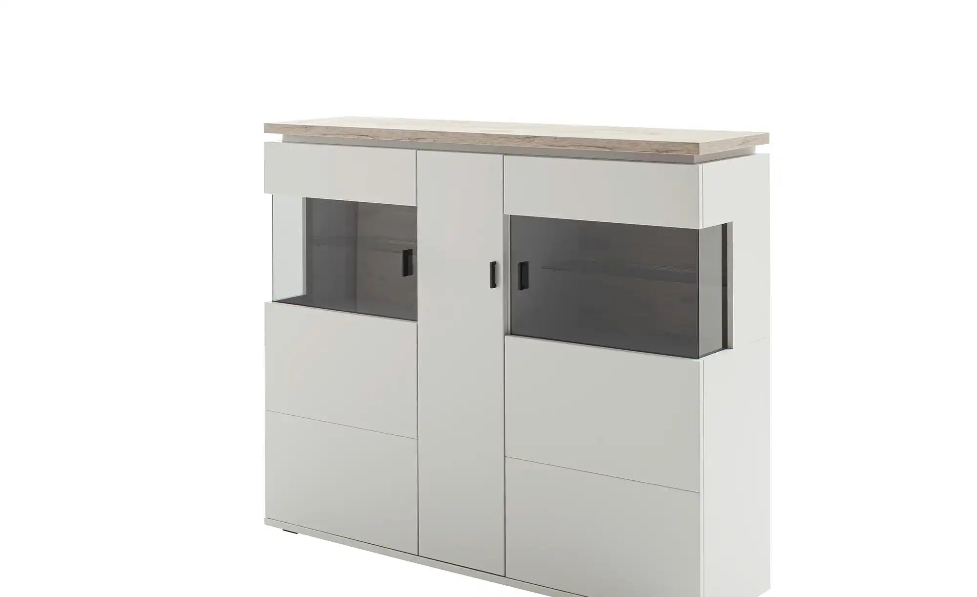 uno Highboard  Amantea ¦ grau ¦ Maße (cm): B: 150 H: 124 T: 37 Kommoden & S günstig online kaufen