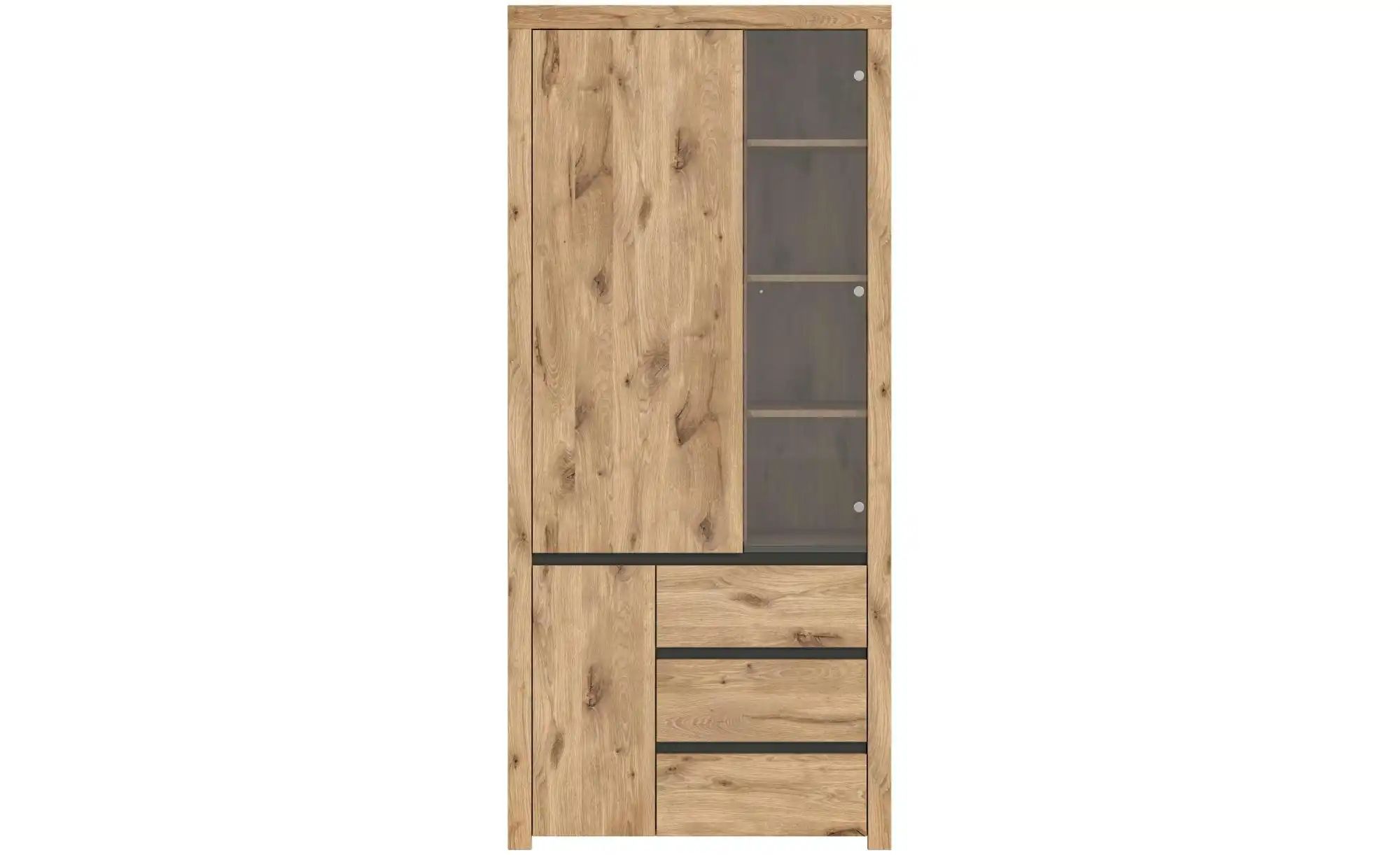 xonox.home Vitrine in Nox Oak - 91x200x37cm (BxHxT) günstig online kaufen