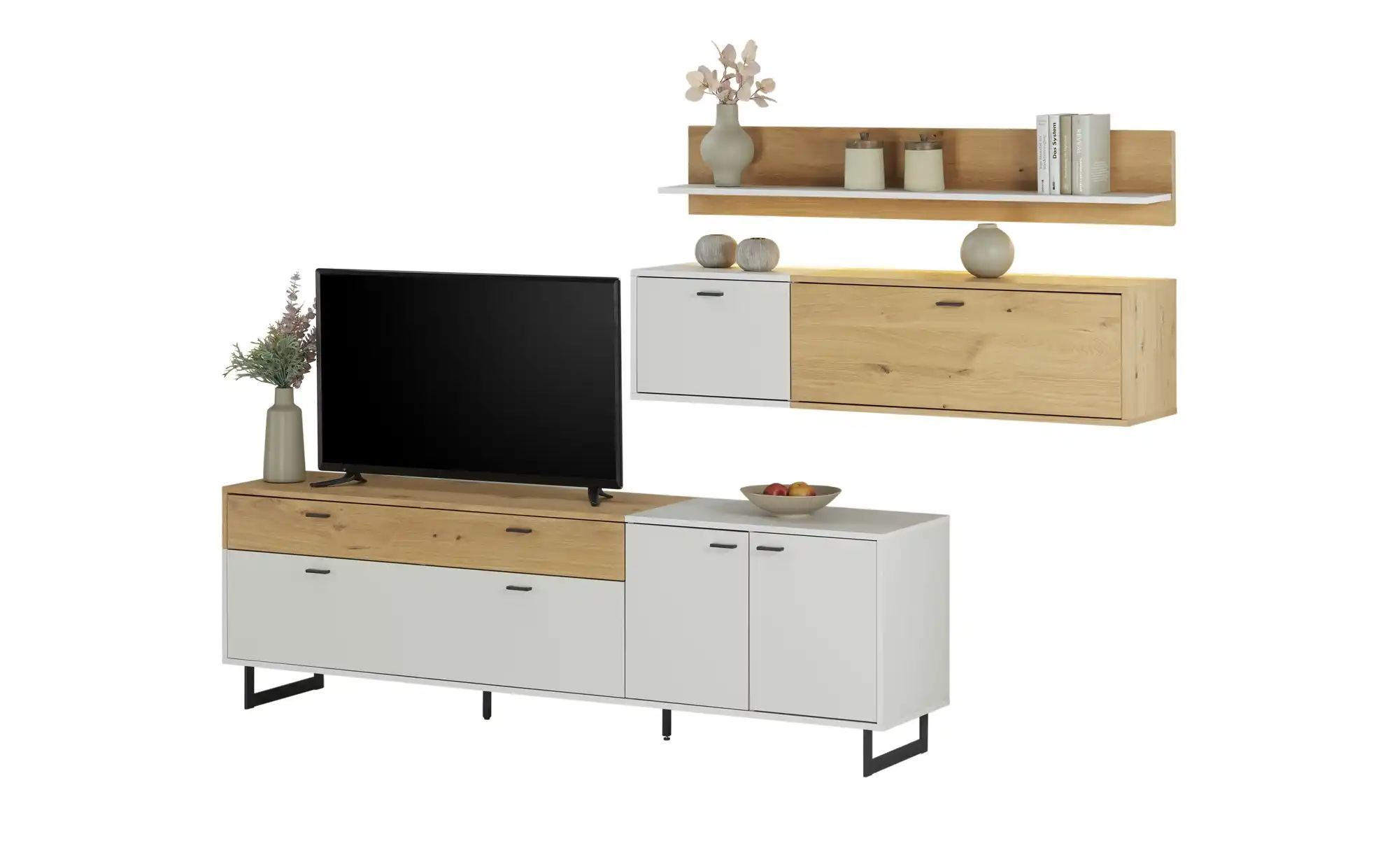 Thumbnail - Woodford Wohnkombination Mario ¦ grau ¦ Maße (cm): B: 294 H: 179 T: 46.0 Kommoden & Sideboards > Wohnwände - Höffner