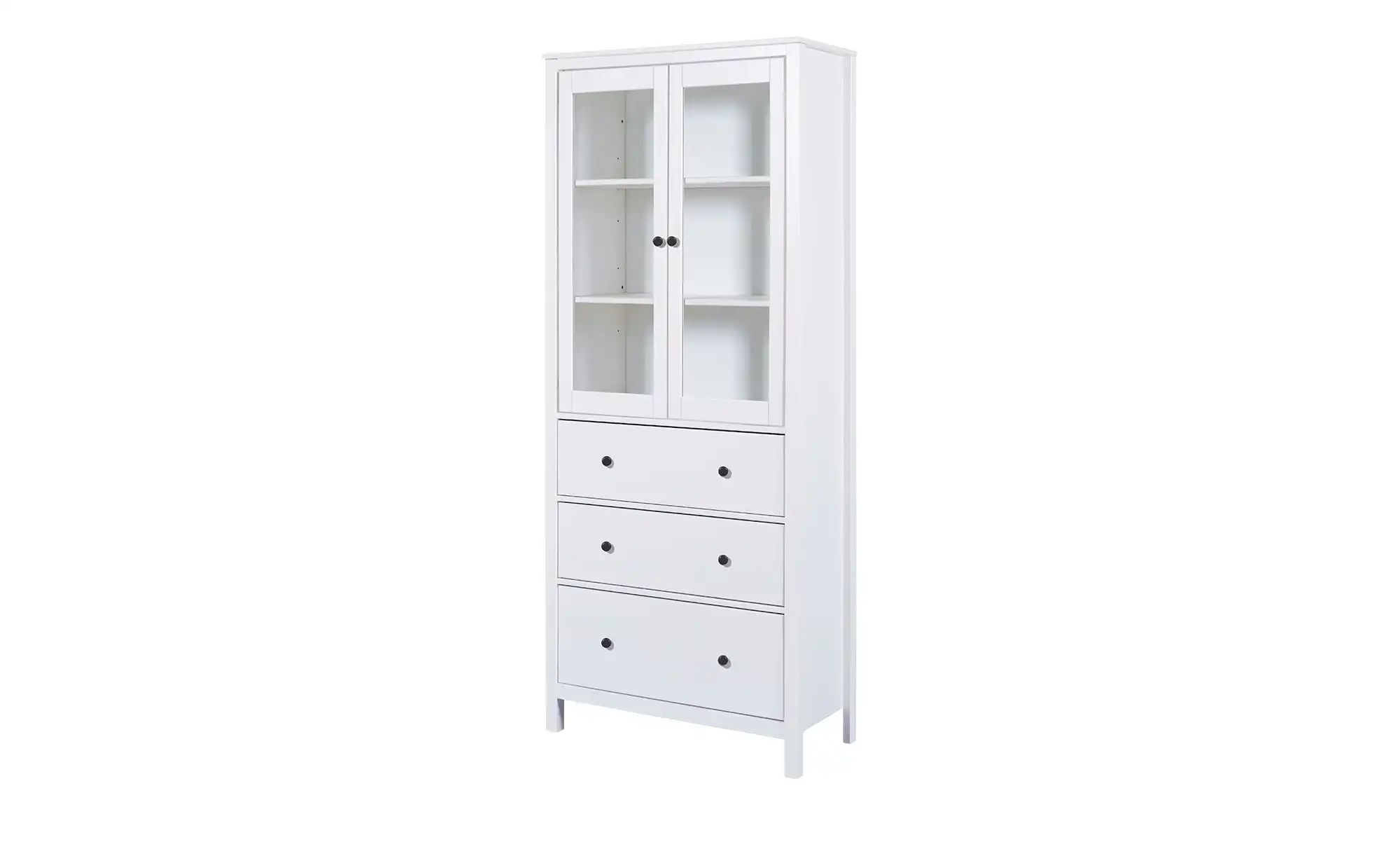 Vitrine aus Massivholz Landliv ¦ weiß ¦ Maße (cm): B: 82 H: 197 T: 39.5 Schränke > Vitrinen - Höffner