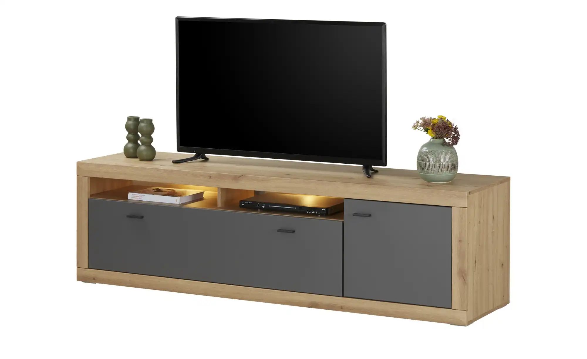 Thumbnail - uno Lowboard  Borkum ¦ holzfarben ¦ Maße (cm): B: 193 H: 56 T: 51.0 Kommoden & Sideboards > Lowboards - Höffner