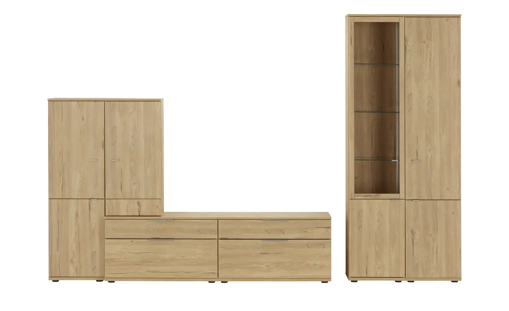 Wohnkombination  Sellin ¦ holzfarben ¦ Maße (cm): B: 315 H: 215 T: 45.0 Woh günstig online kaufen