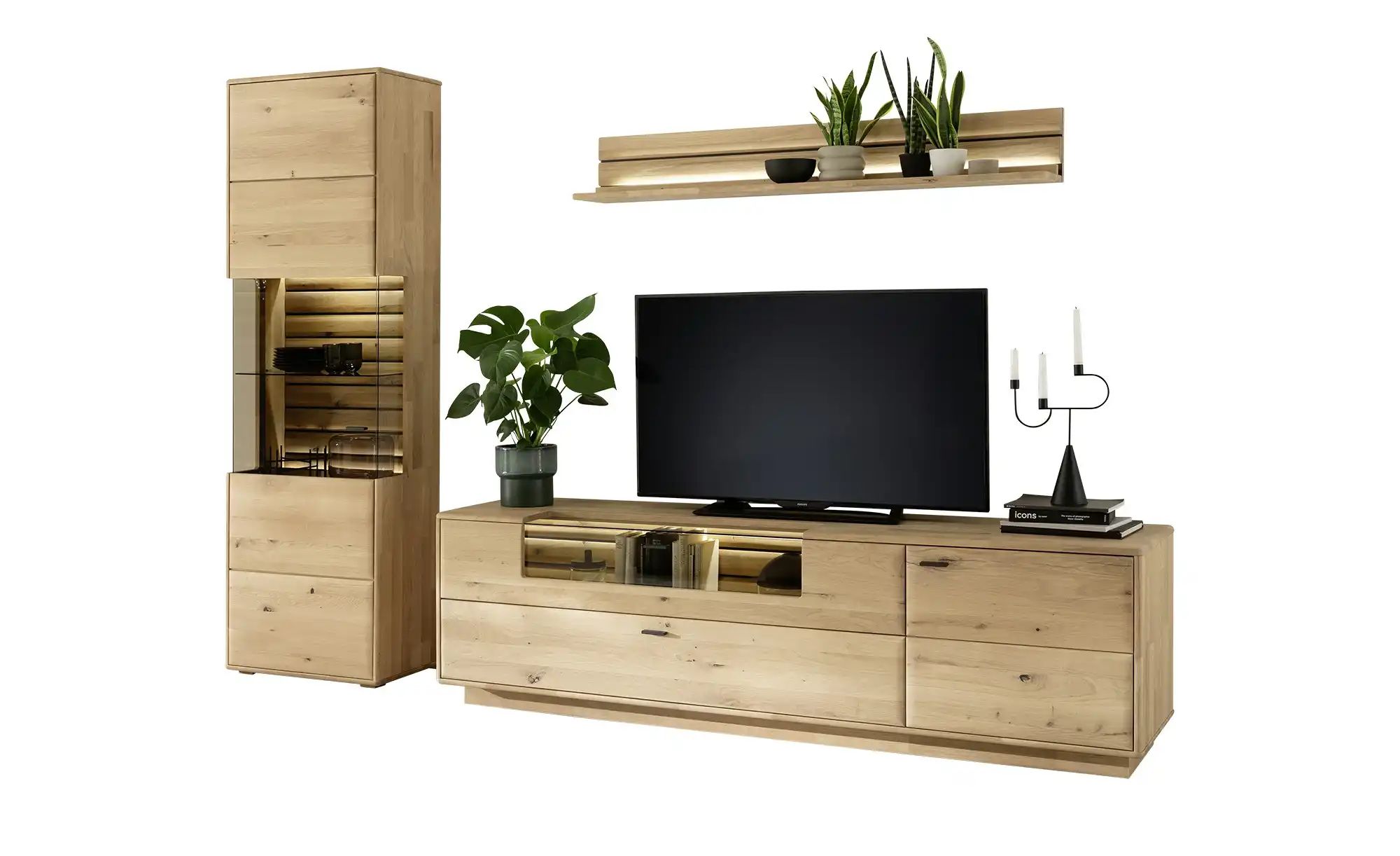 Woodford Wohnkombination  Onna ¦ holzfarben ¦ Maße (cm): B: 278 H: 207 T: 5 günstig online kaufen