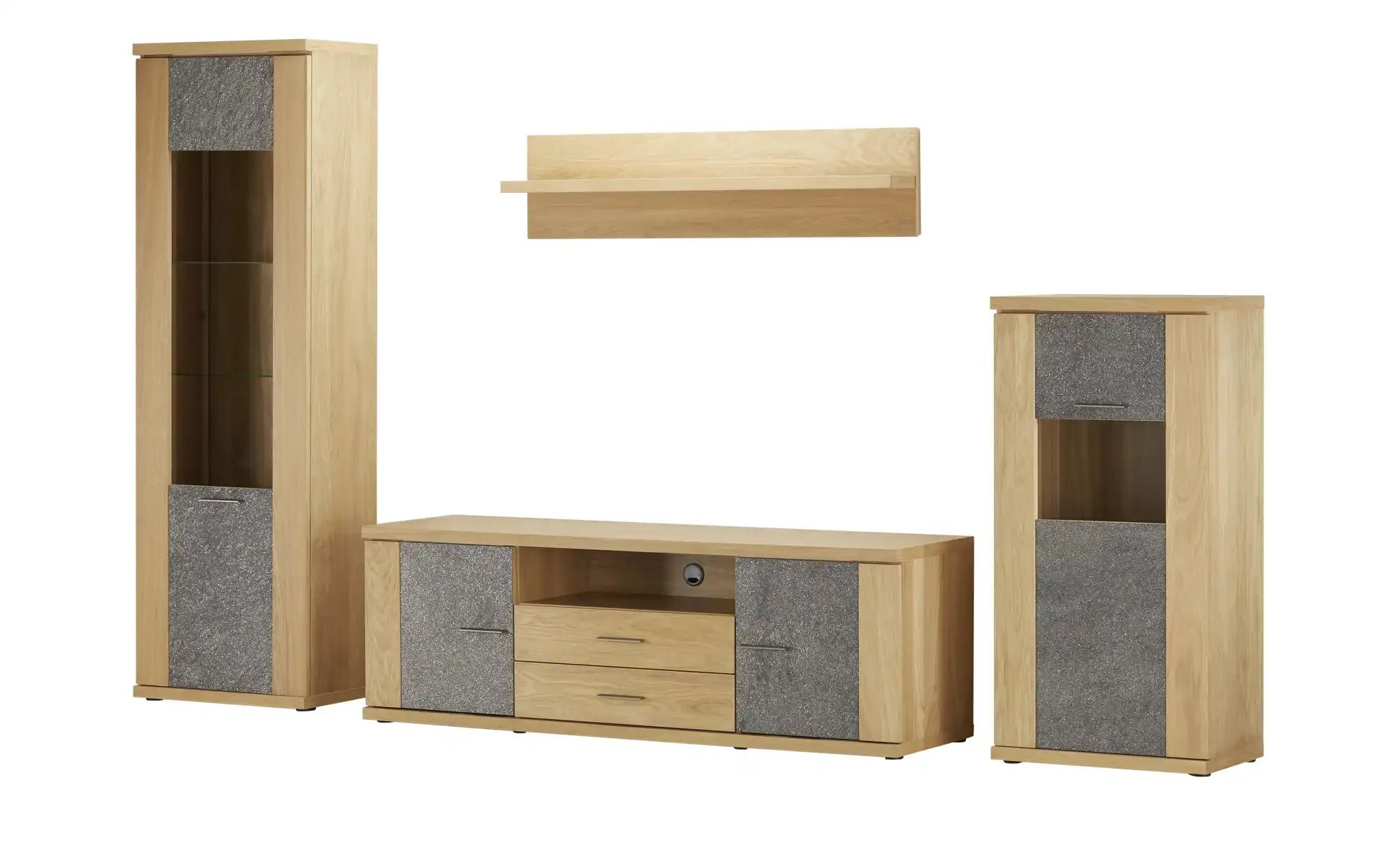 Woodford Wohnkombination  Rock ¦ holzfarben ¦ Maße (cm): B: 310 H: 208 T: 5 günstig online kaufen