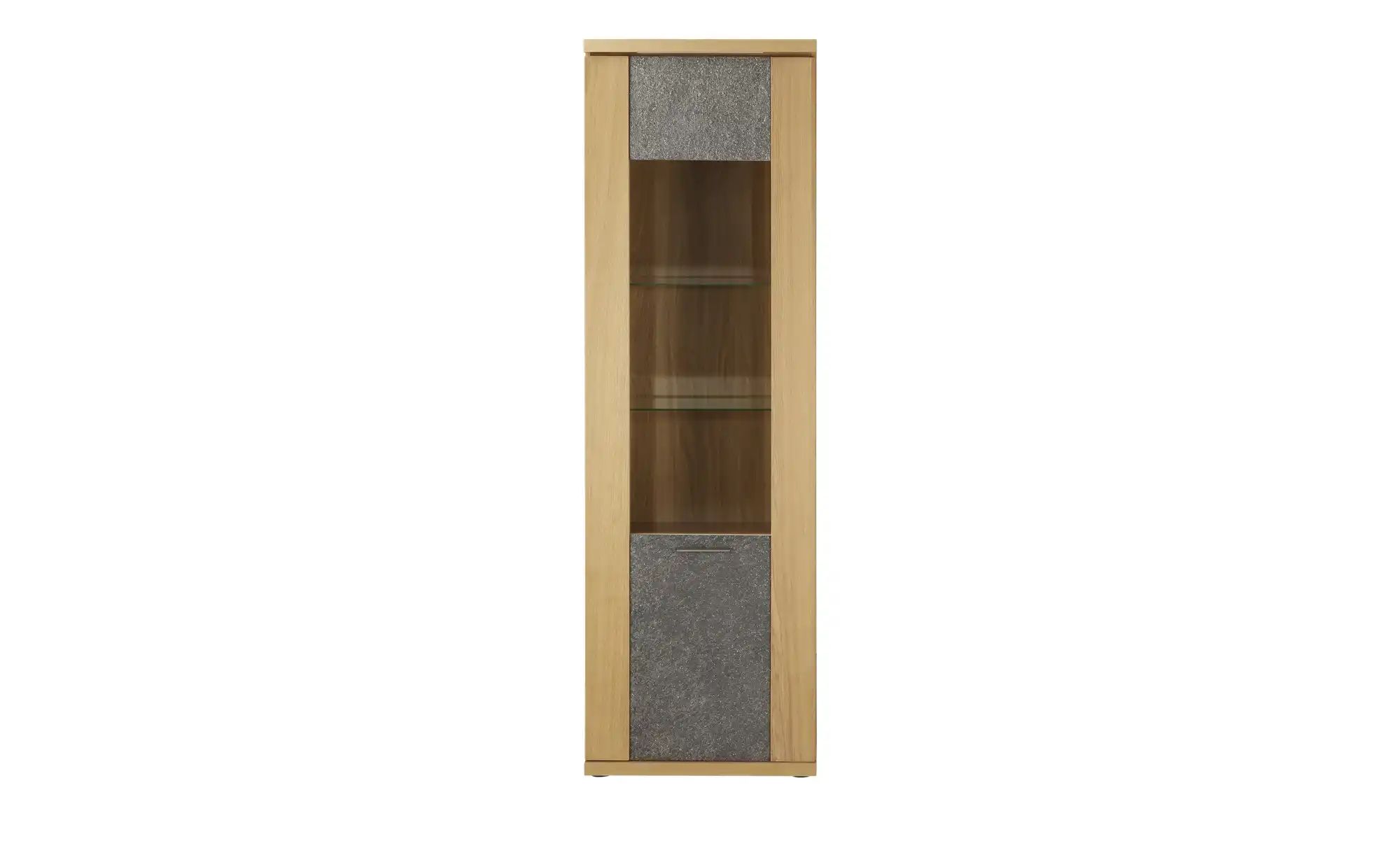 Woodford Vitrine  Rock ¦ holzfarben ¦ Maße (cm): B: 65 H: 208 T: 42.0 Schrä günstig online kaufen