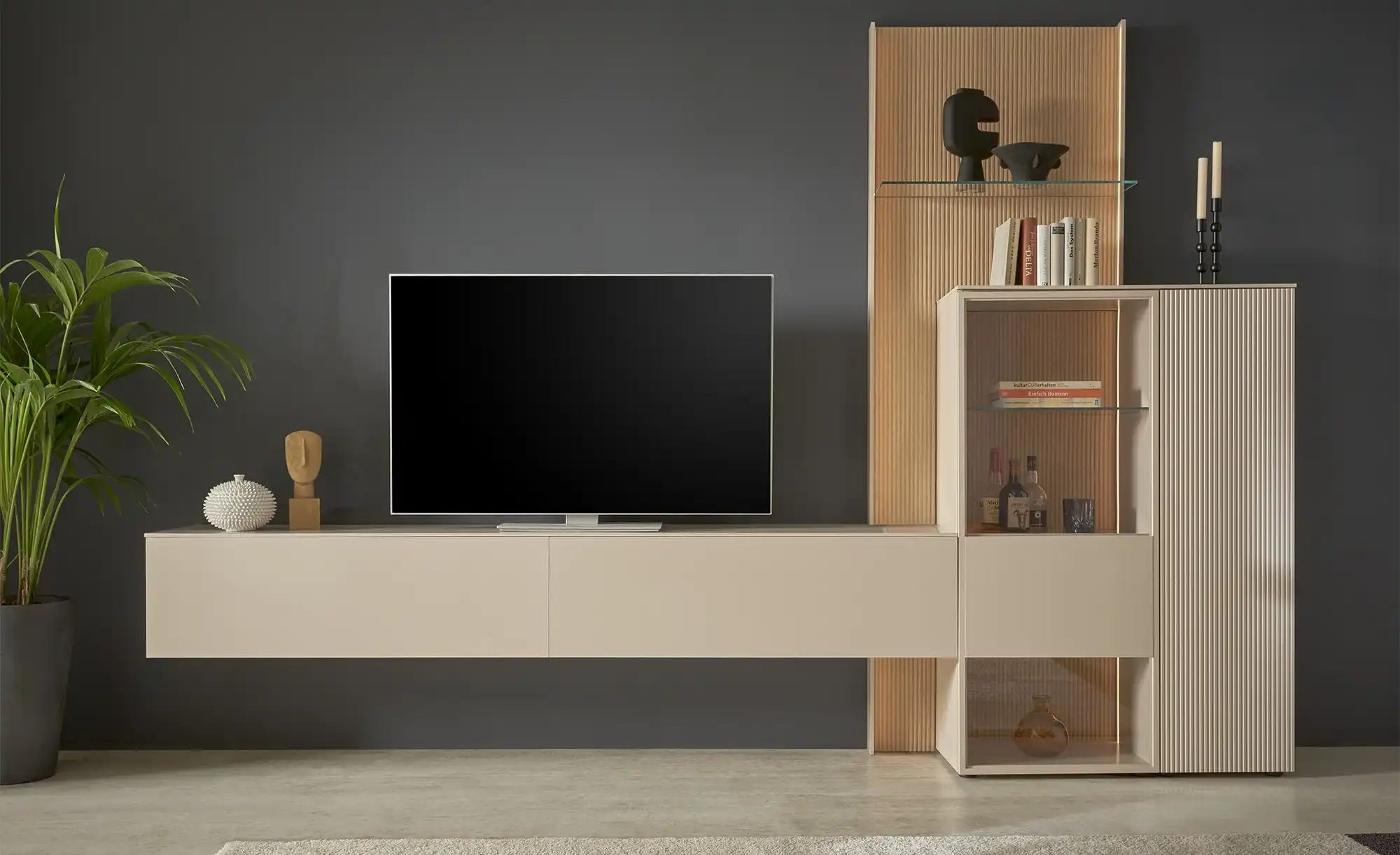 SCHÖNER WOHNEN Kollektion Wohnkombination  Amaya ¦ grau ¦ Maße (cm): B: 340 günstig online kaufen