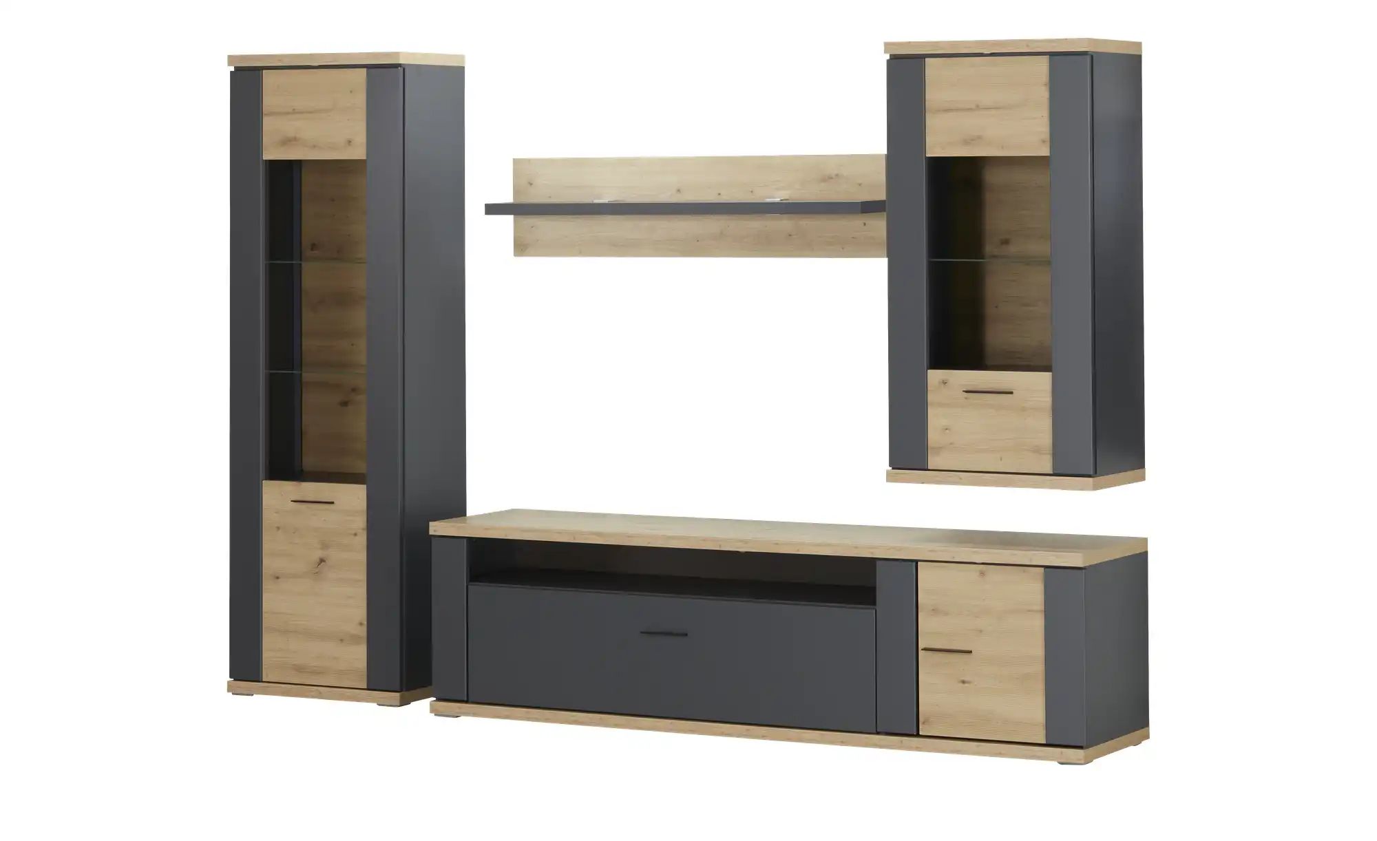 uno Wohnwand  Titan 24 ¦ holzfarben ¦ Maße (cm): B: 303 H: 207 T: 52.0 Wohn günstig online kaufen