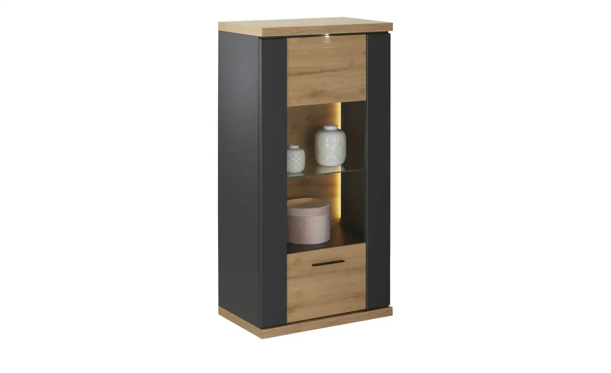 uno Hängevitrine  Titan 24 ¦ holzfarben ¦ Maße (cm): B: 66 H: 131 T: 42.0 S günstig online kaufen