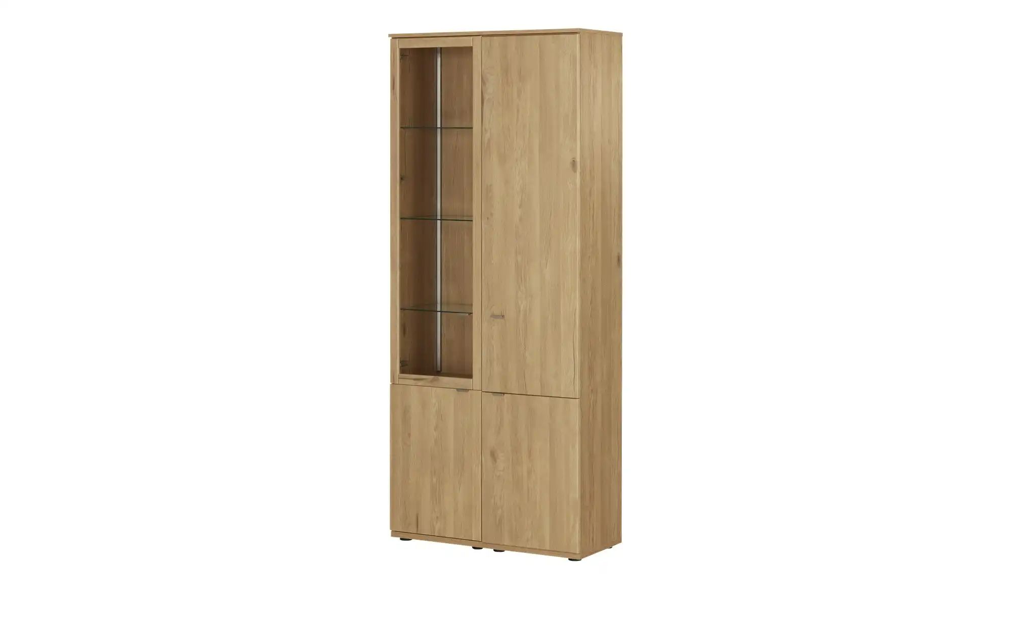 Vitrine  Sellin ¦ holzfarben ¦ Maße (cm): B: 90 H: 215 T: 40.0 Schränke > V günstig online kaufen