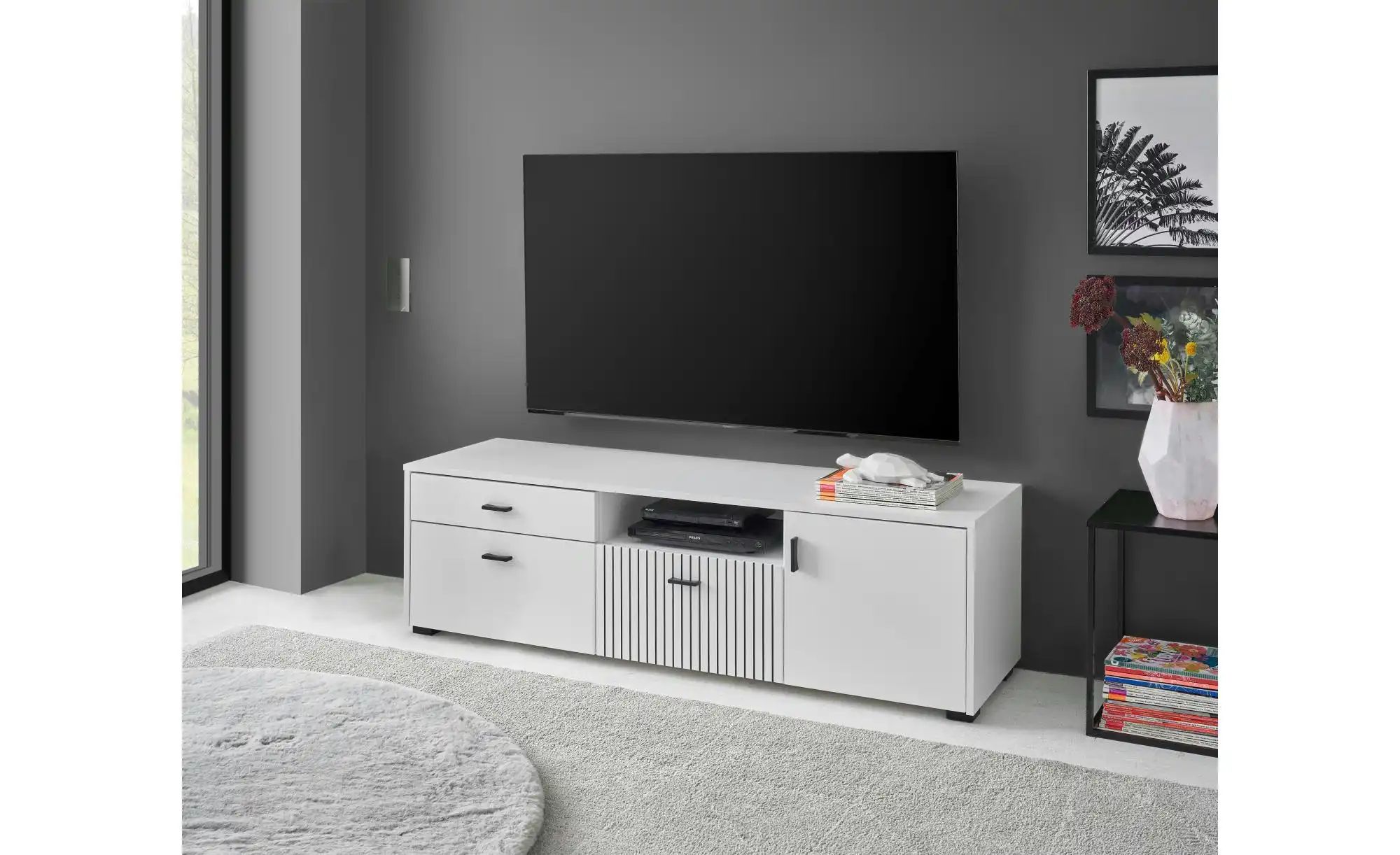 Thumbnail - Wohnwand  Hudson ¦ weiß ¦ Maße (cm): B: 320 H: 180 T: 42.0 Kommoden & Sideboards > Wohnwände - Höffner