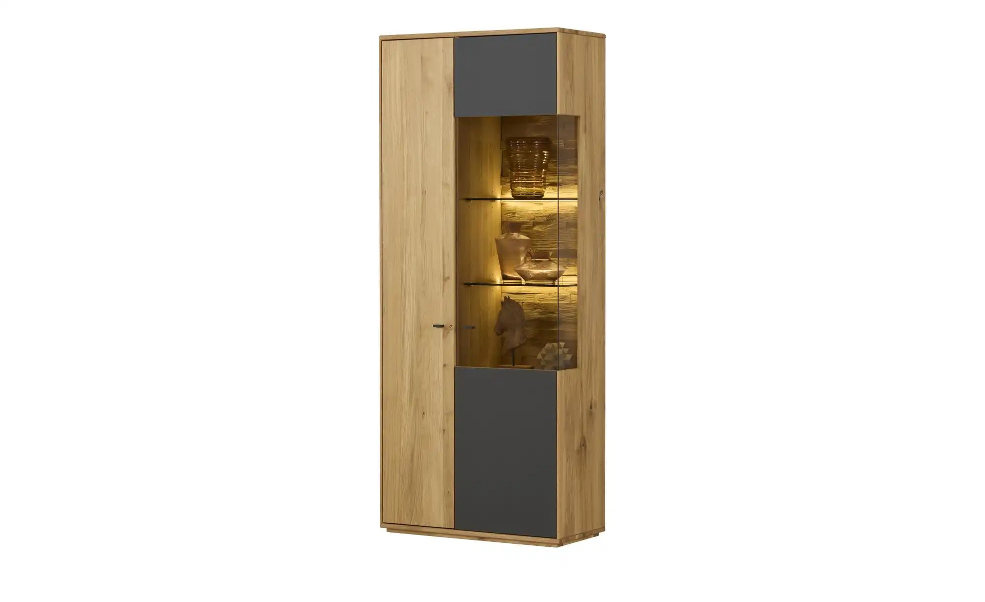 Wohnwert Vitrine  Rhodos ¦ holzfarben ¦ Maße (cm): B: 85 H: 206 T: 40.0 Sch günstig online kaufen