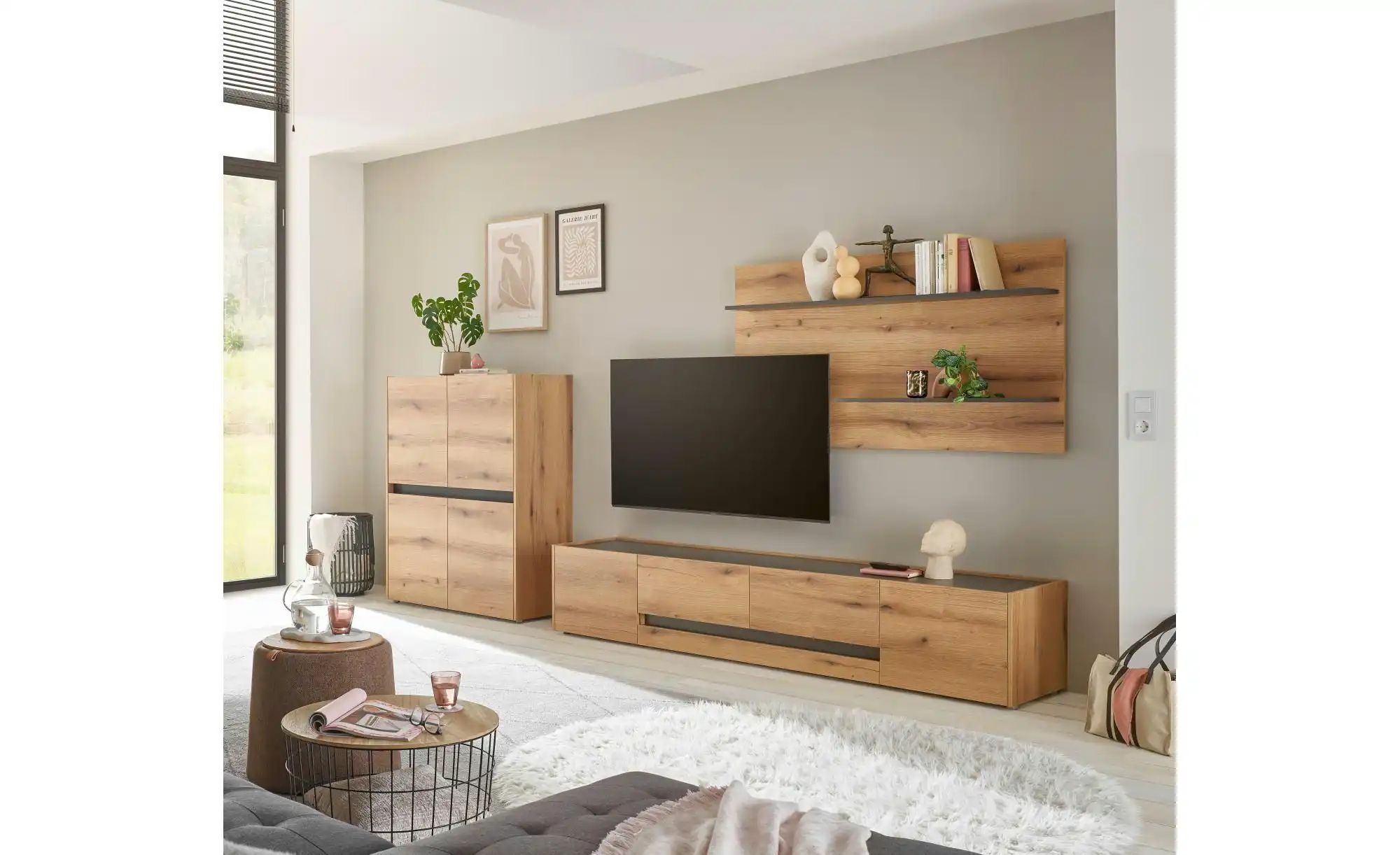 Thumbnail - Wohnwand ¦ holzfarben ¦ Maße (cm): B: 360 H: 180 T: 45.0 Kommoden & Sideboards > Wohnwände - Höffner