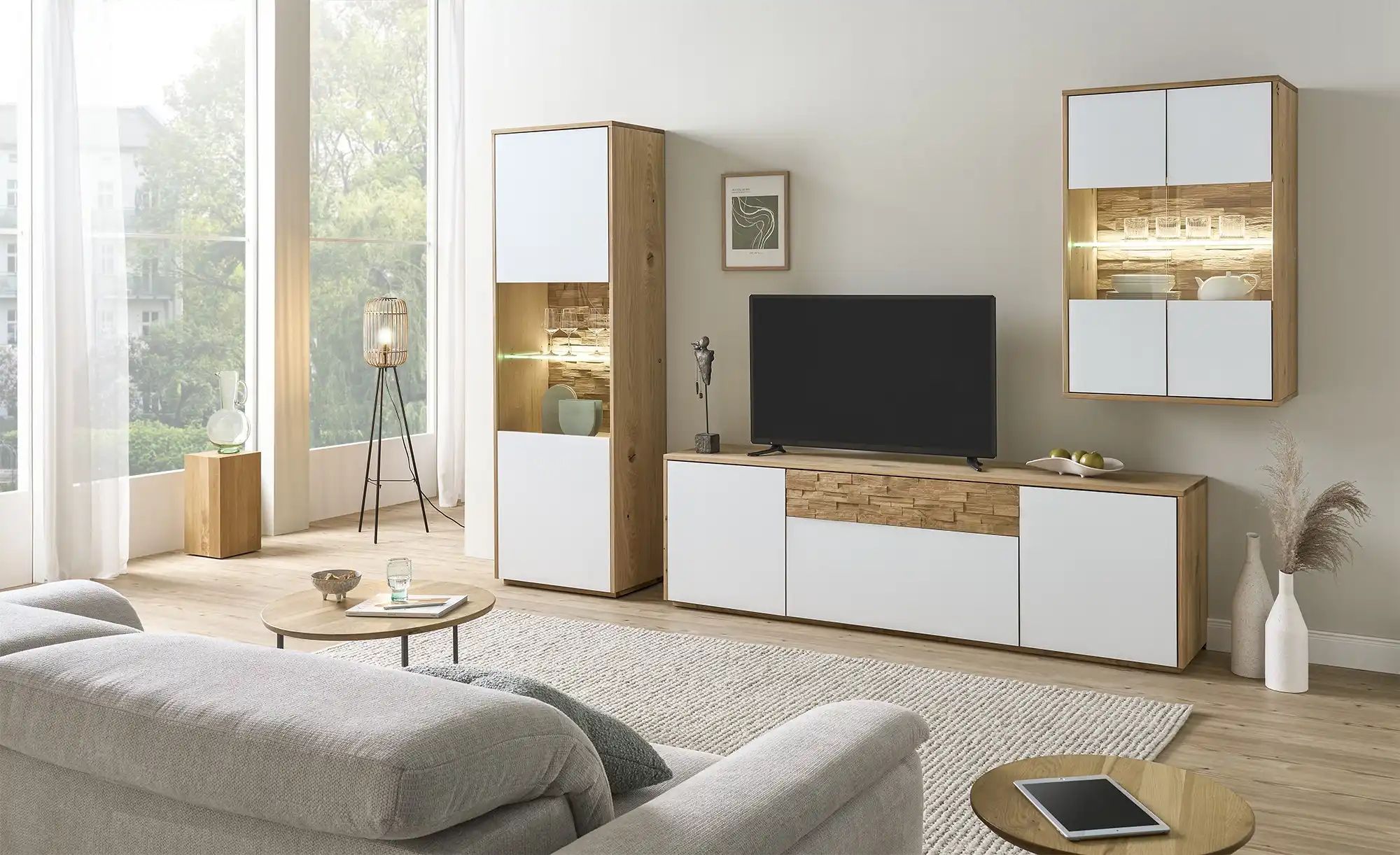 Wohnwert Highboard  Kreta ¦ weiß ¦ Maße (cm): B: 72 H: 110 T: 43 Kommoden & günstig online kaufen