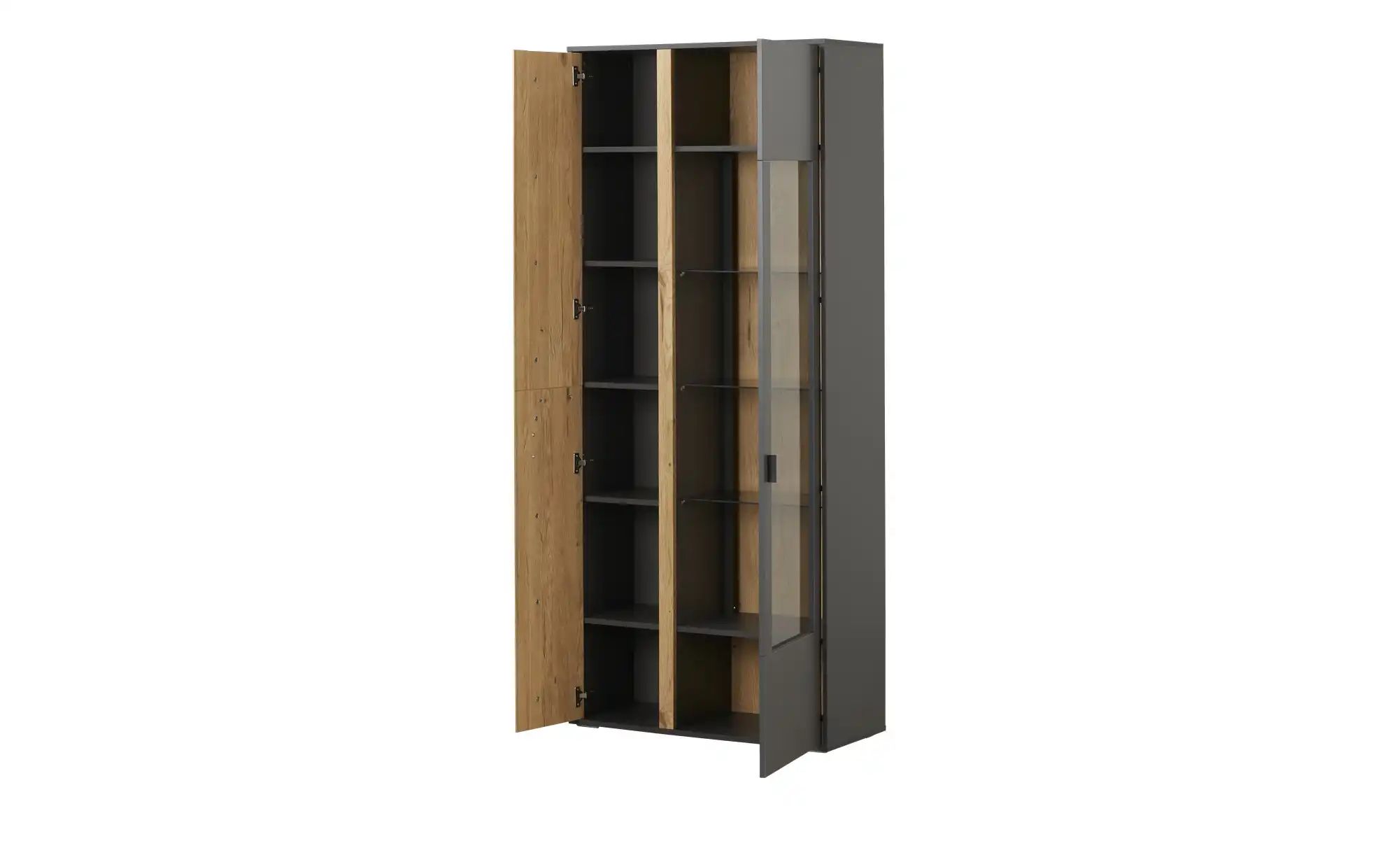 uno Vitrine  Butera ¦ grau ¦ Maße (cm): B: 89 H: 206 T: 38.0 Schränke > Vit günstig online kaufen
