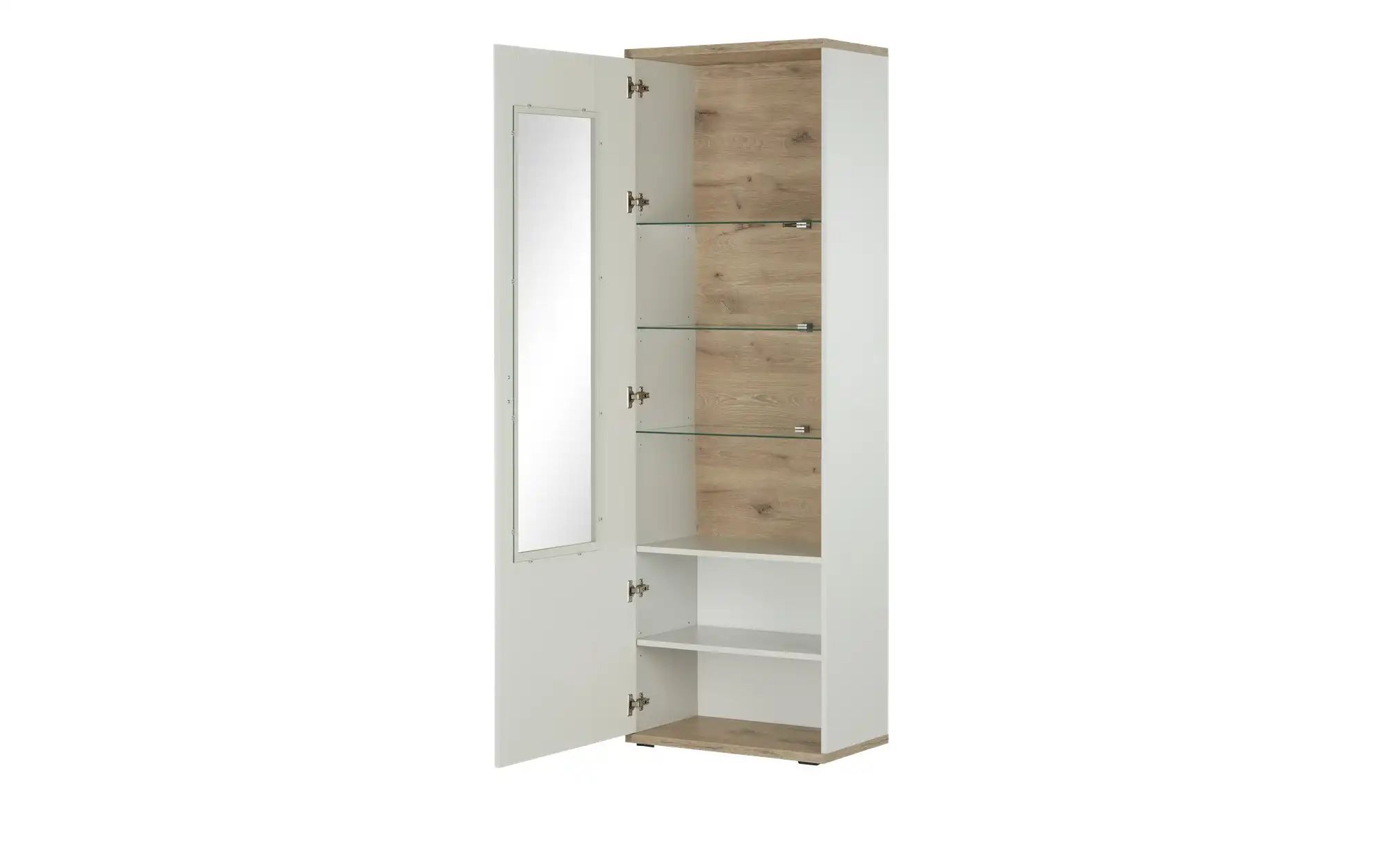 uno Vitrine  Milano ¦ grau ¦ Maße (cm): B: 64 H: 195 T: 38.0 Schränke > Vit günstig online kaufen