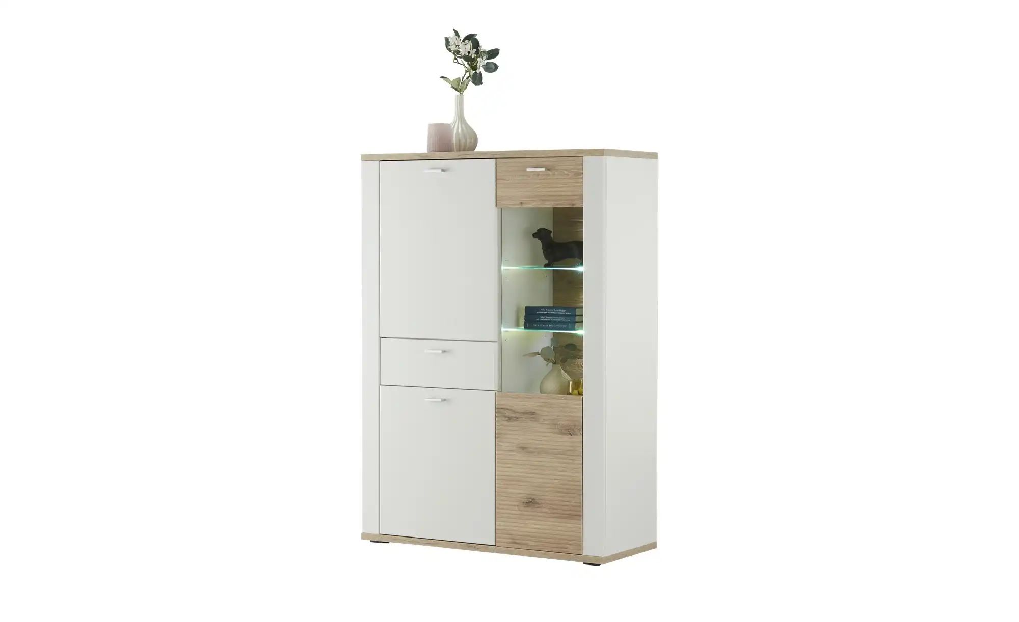 Thumbnail - uno Highboard  Milano ¦ grau ¦ Maße (cm): B: 103 H: 145 T: 42.0 Kommoden & Sideboards > Highboards - Höffner