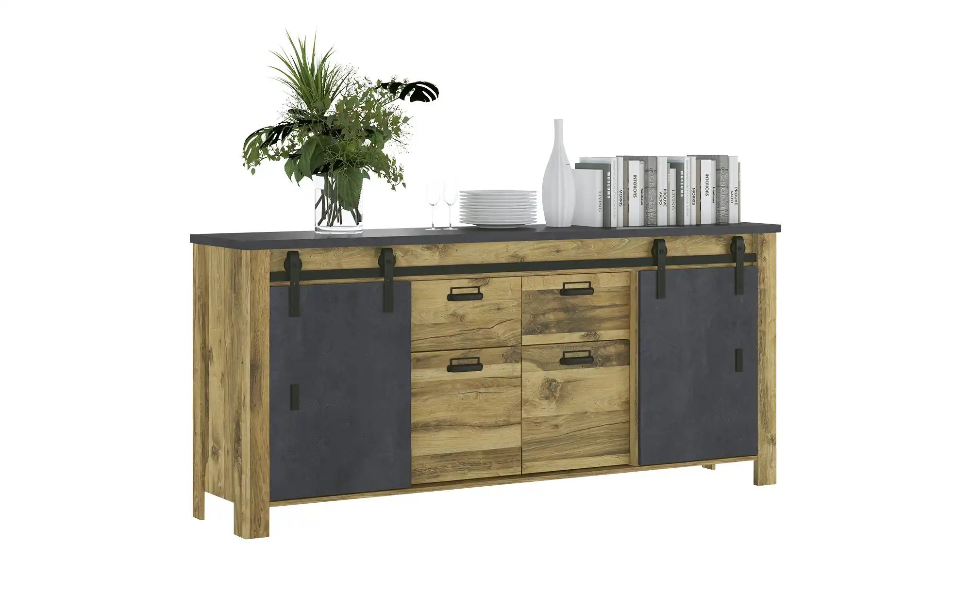 Thumbnail - Sideboard Ledro ¦ holzfarben ¦ Maße (cm): B: 201 H: 91 T: 44.0 Schränke > Buffets - Höffner