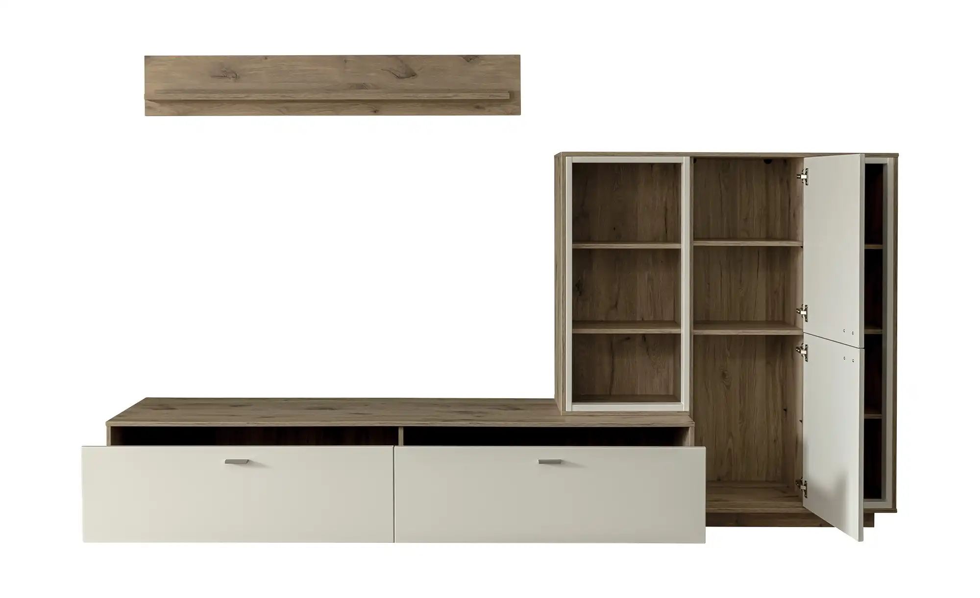 Thumbnail - uno Wohnkombination Santerno ¦ holzfarben ¦ Maße (cm): B: 287 H: 180 T: 50.0 Kommoden & Sideboards > Wohnwände - Höffne...