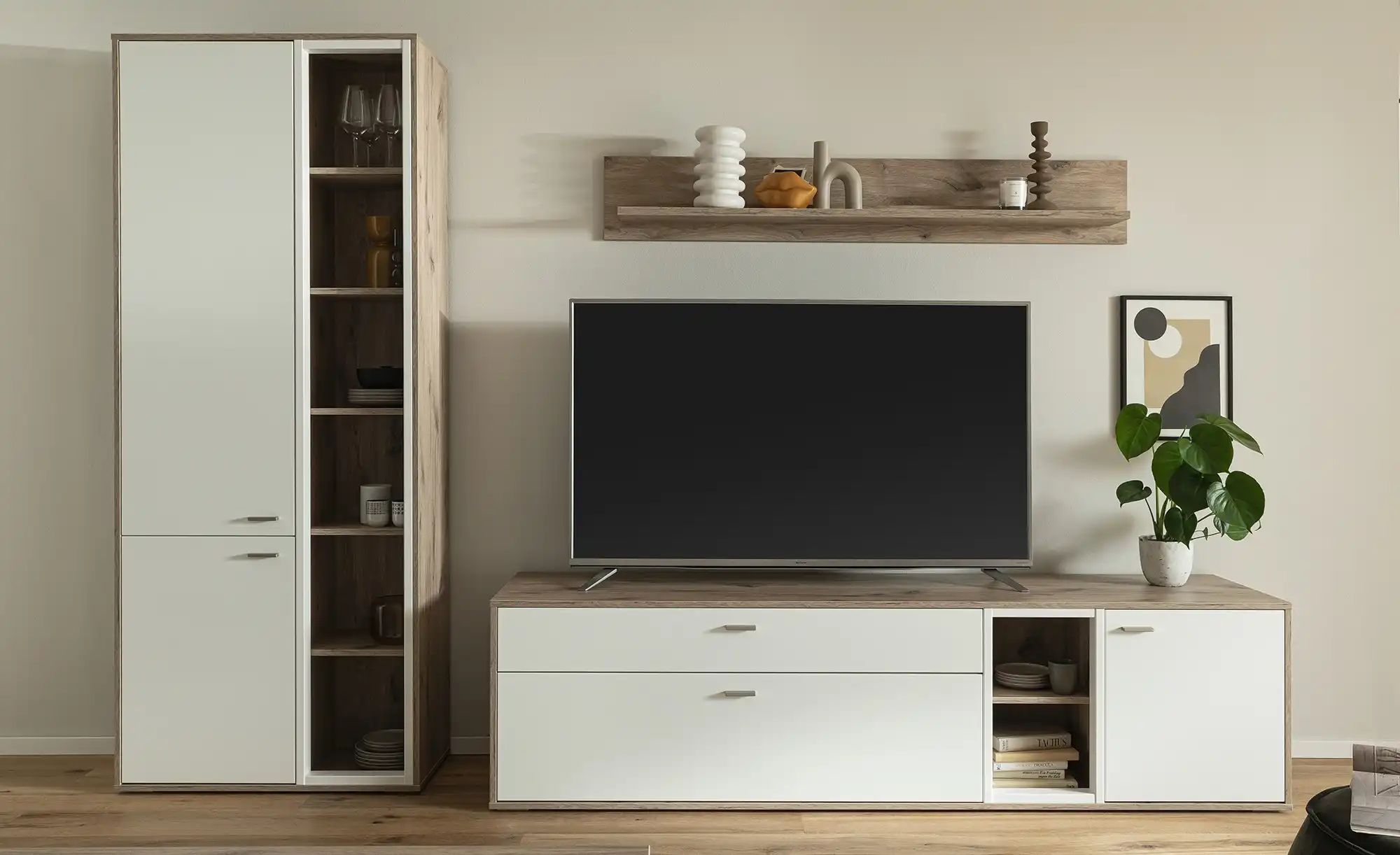 uno Wohnkombination  Santerno ¦ holzfarben ¦ Maße (cm): B: 277 H: 197 T: 50 günstig online kaufen