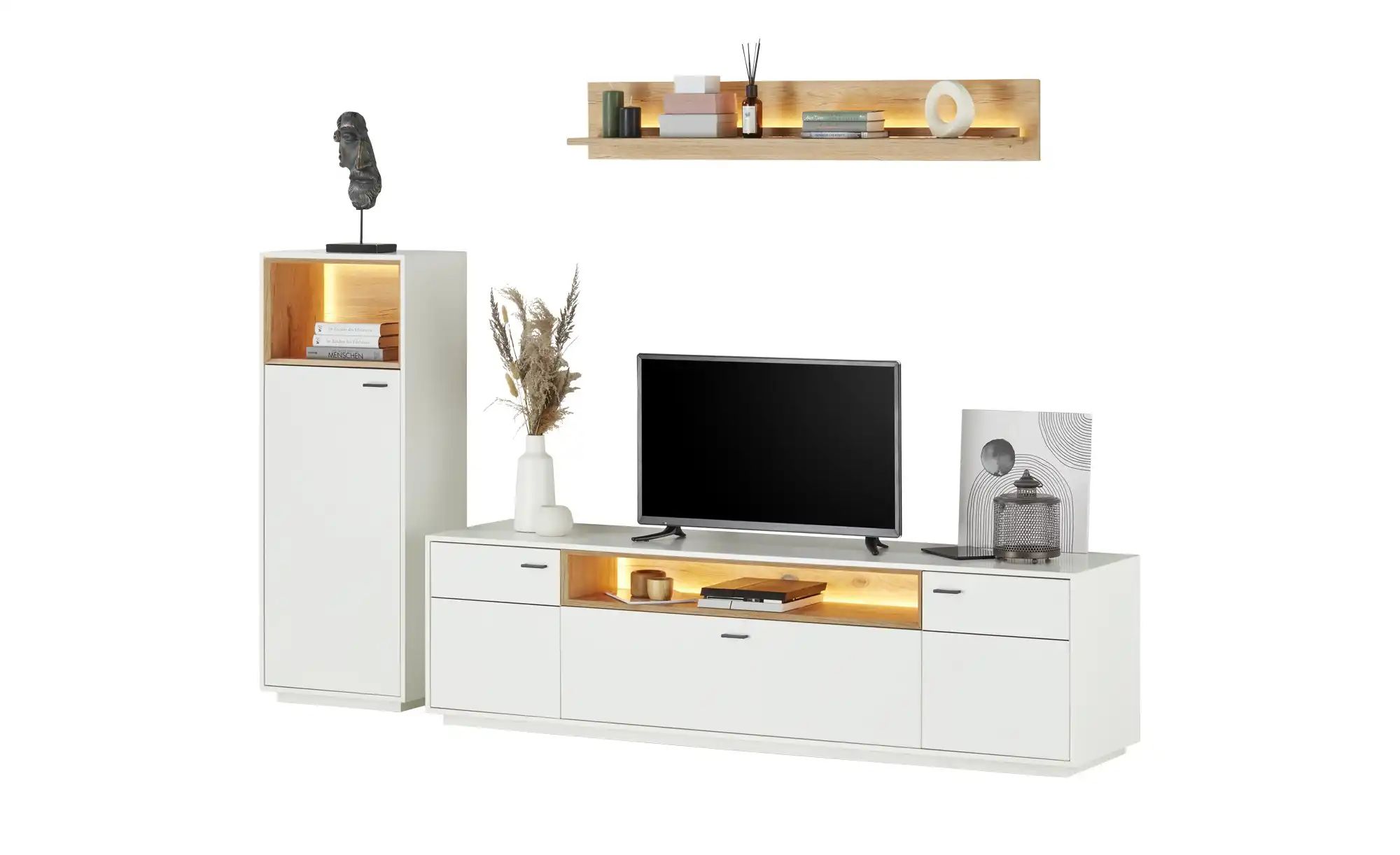 Thumbnail - Jette Home Wohnkombination Coruna ¦ weiß ¦ Maße (cm): B: 263 H: 172 T: 50.0 Kommoden & Sideboards > Wohnwände - Höffner