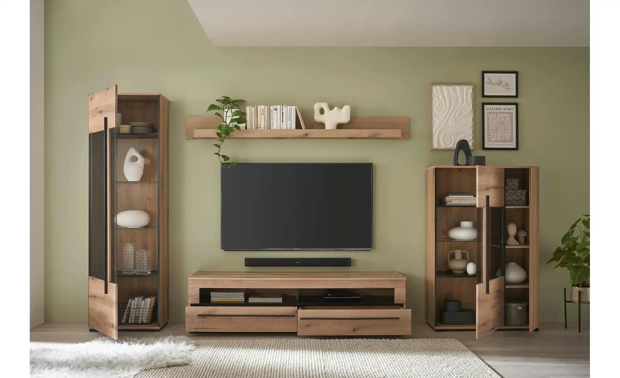 Thumbnail - Wohnwand  Caprioli ¦ braun ¦ Maße (cm): B: 350 H: 200 T: 42.0 Kommoden & Sideboards > Wohnwände - Höffner