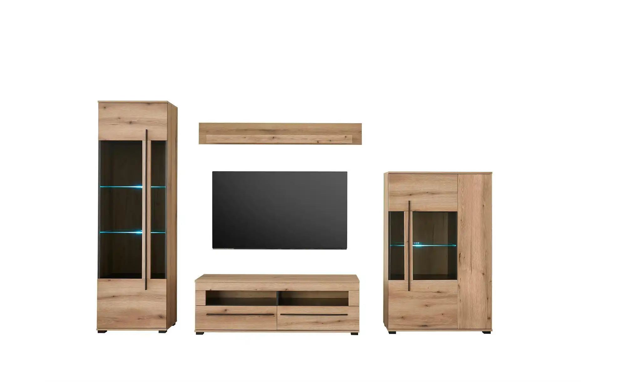 Wohnwand  Cantara ¦ braun ¦ Maße (cm): B: 310 H: 200 T: 42.0 Kommoden & Sid günstig online kaufen